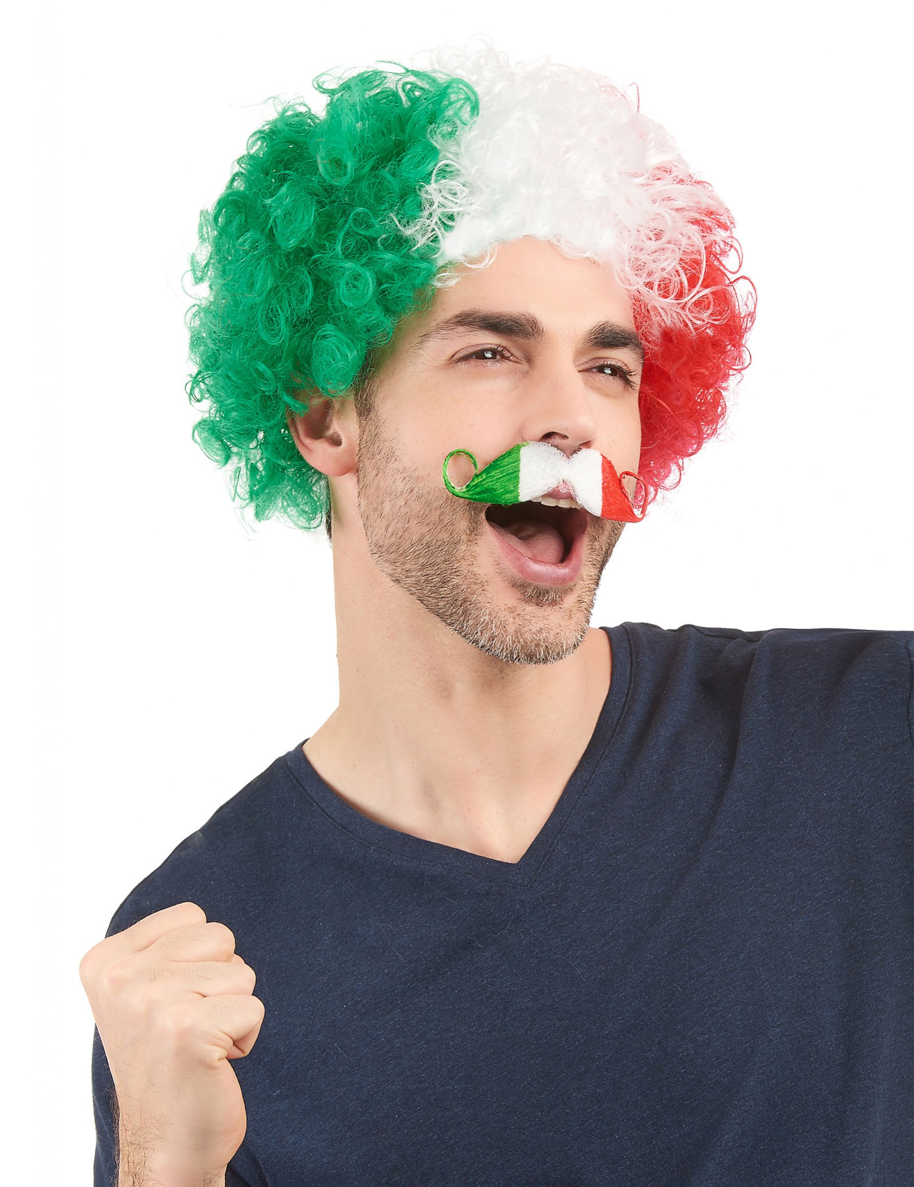 Moustache supporter Italie adulte