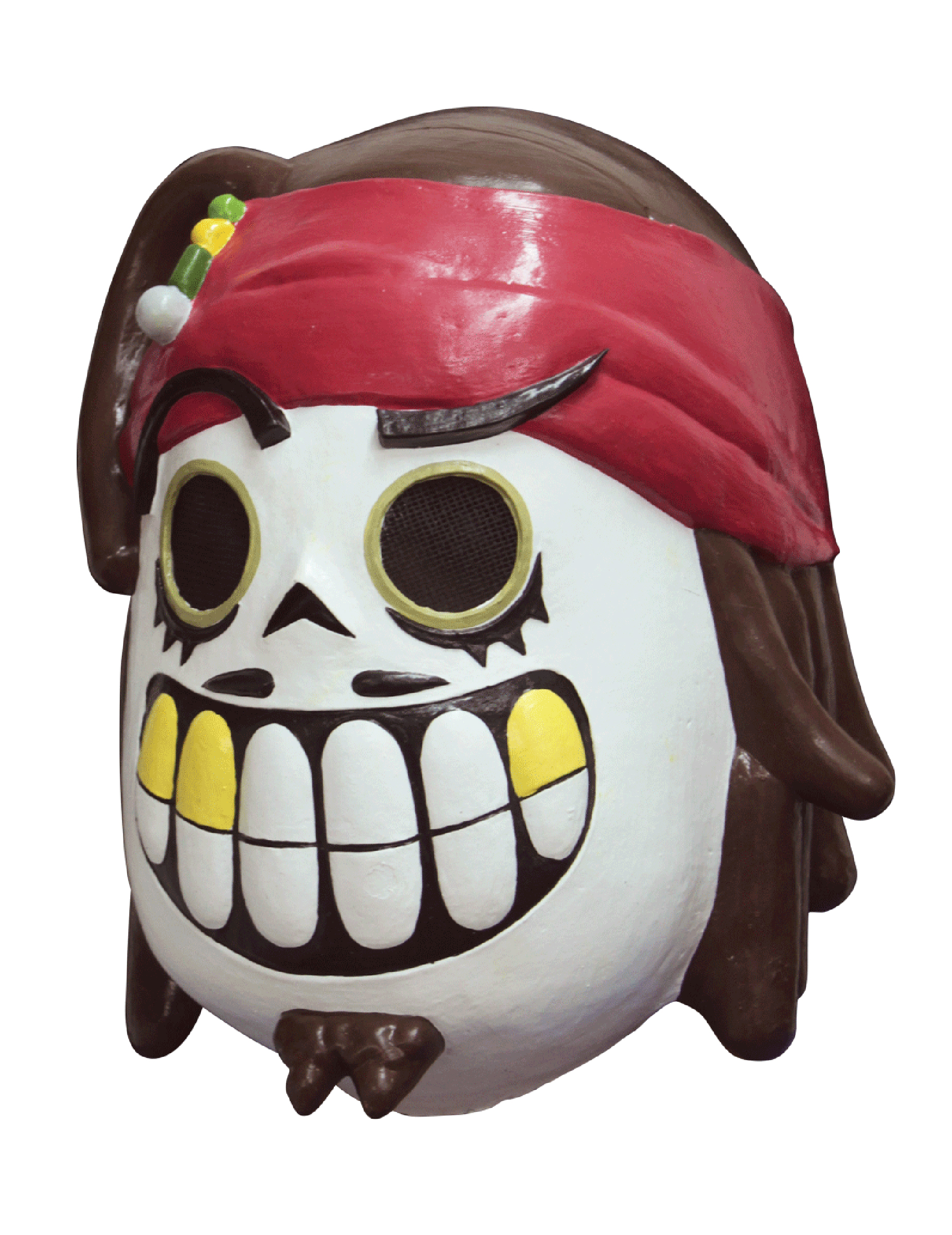Masque pirate dia de los muertos adulte
