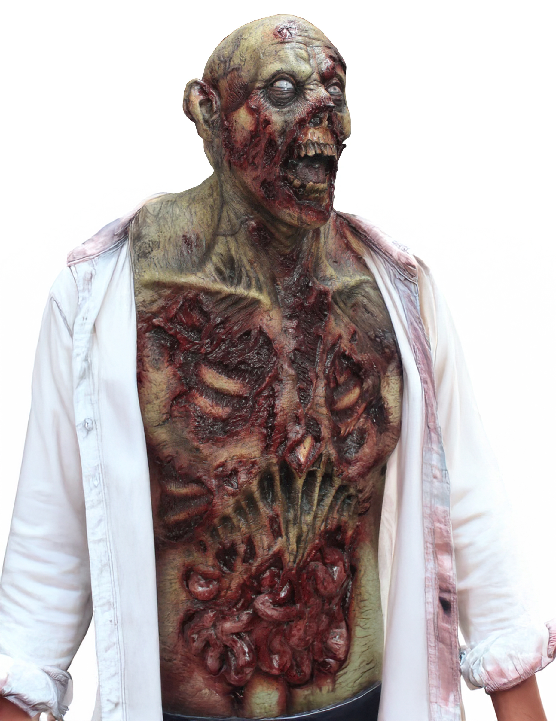 Masque intégral et buste zombie adulte