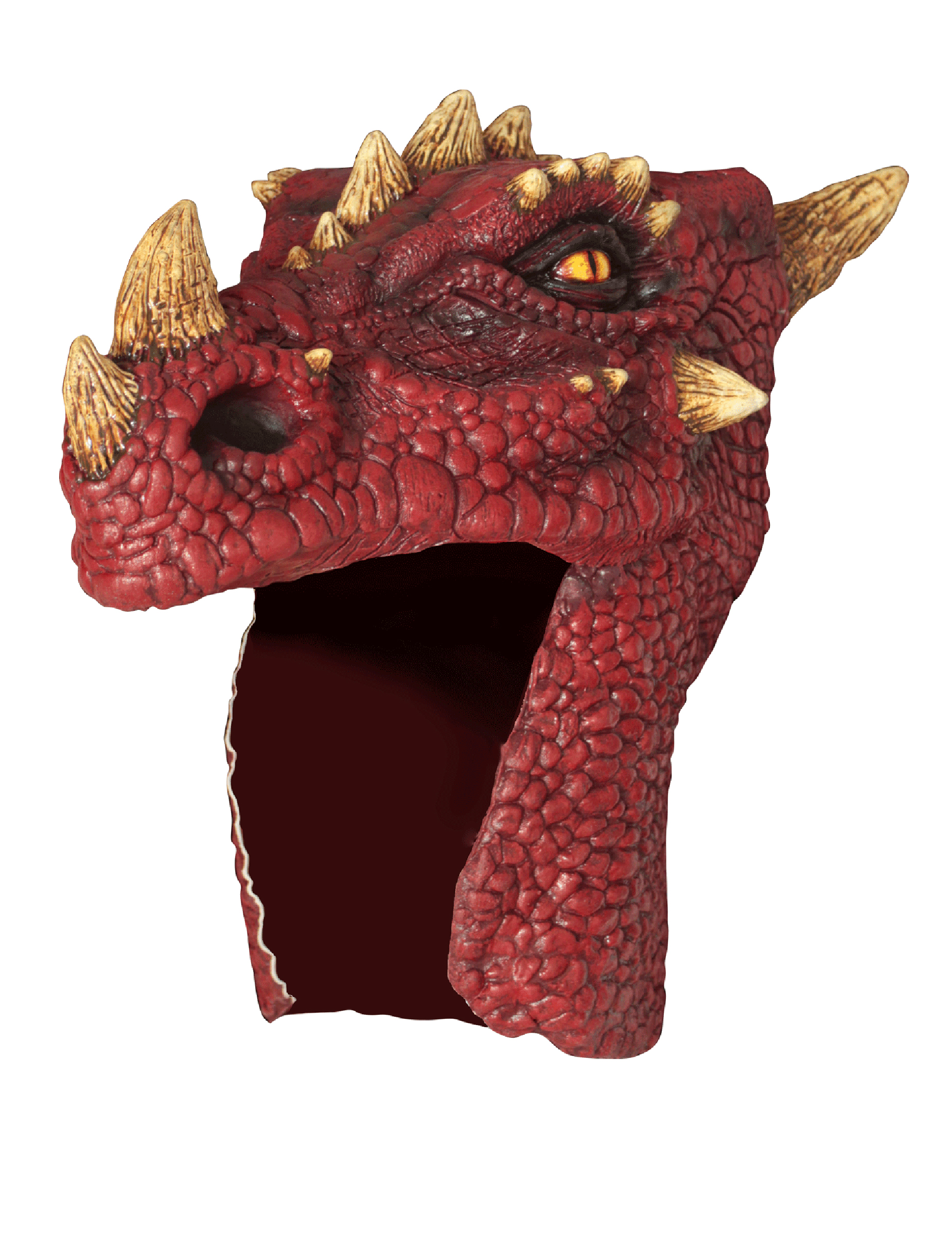 Casque dragon rouge adulte
