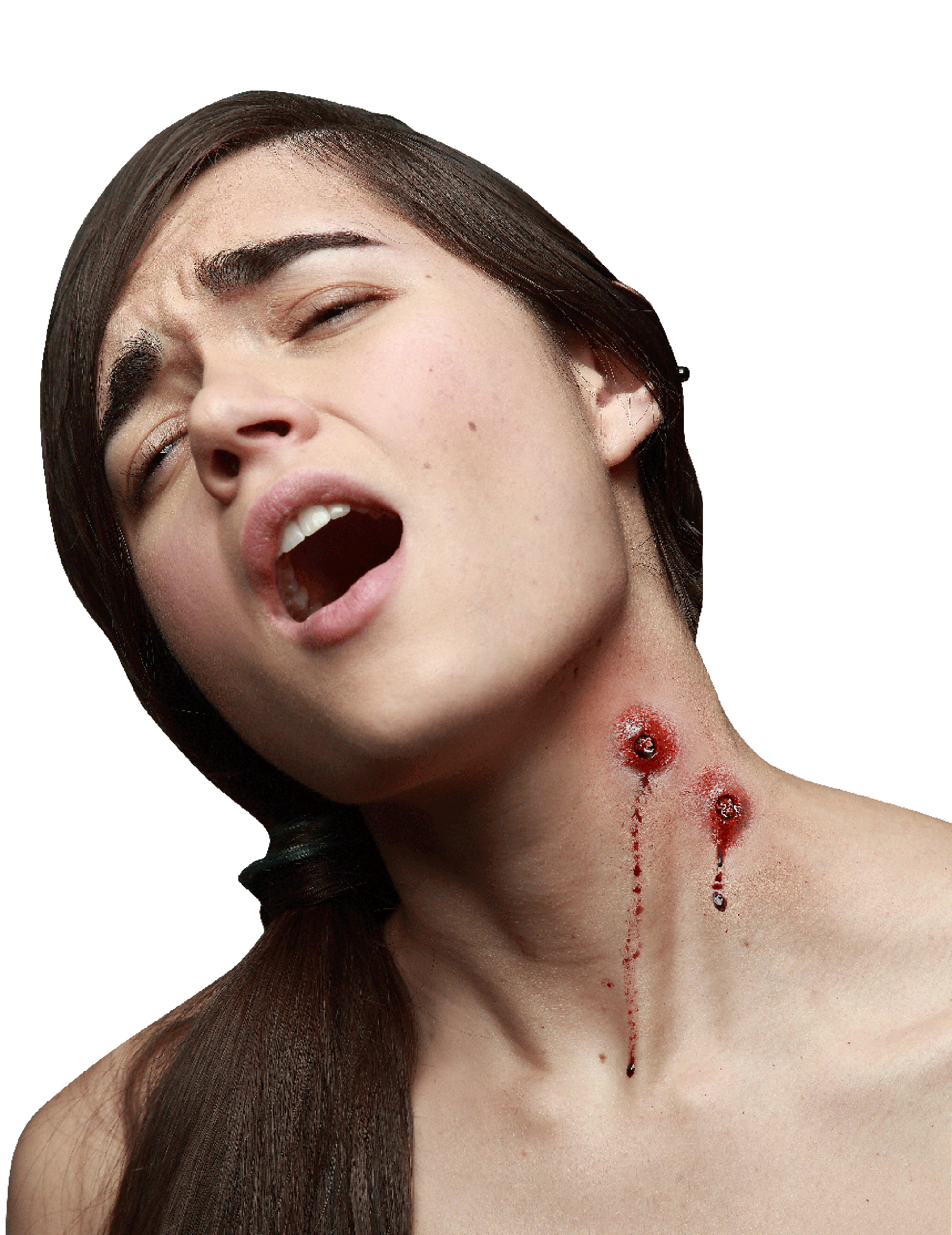 Fausses blessures dents de vampire adulte Halloween