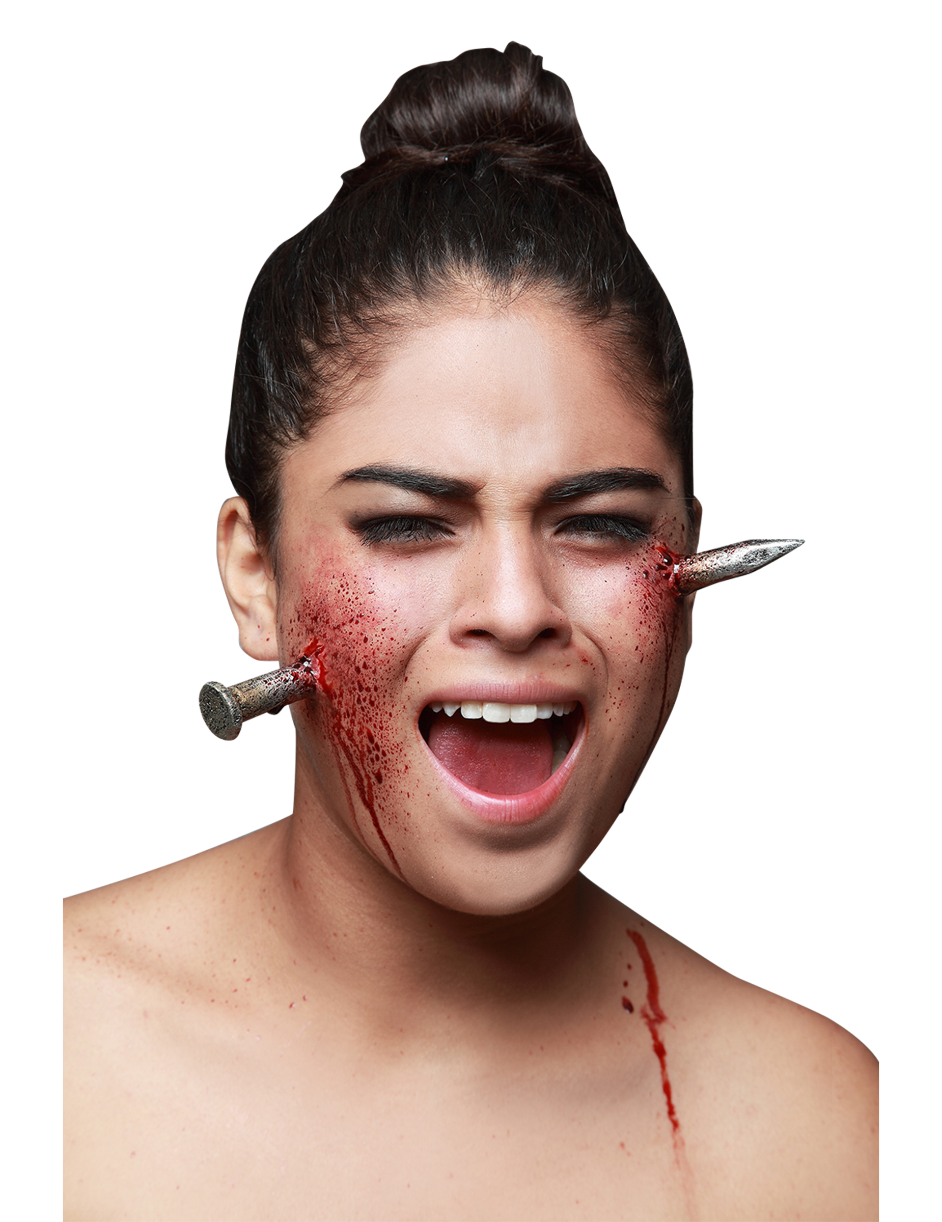 Fausse blessure clou géant adulte Halloween