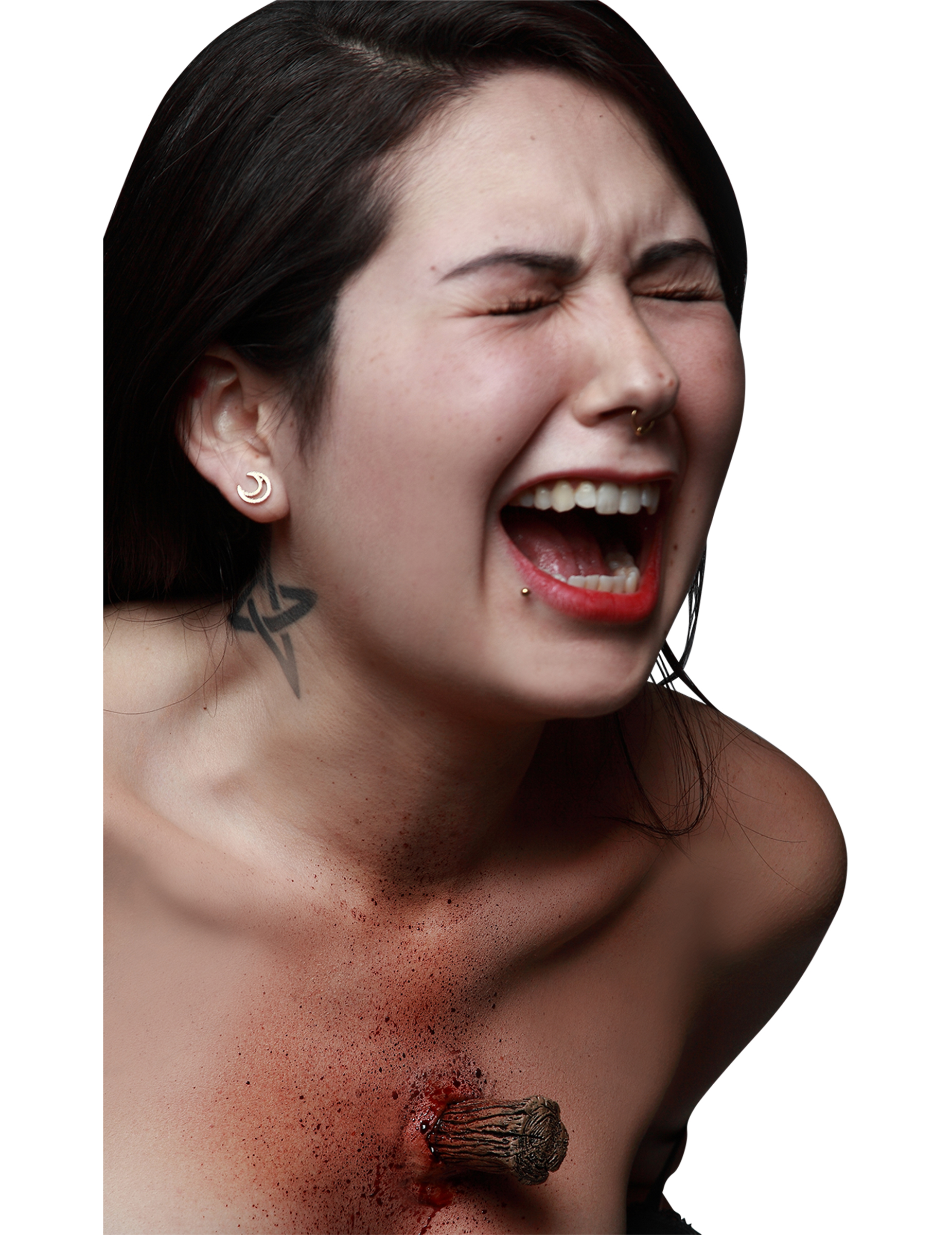 Fausse blessure pieu de vampire adulte Halloween