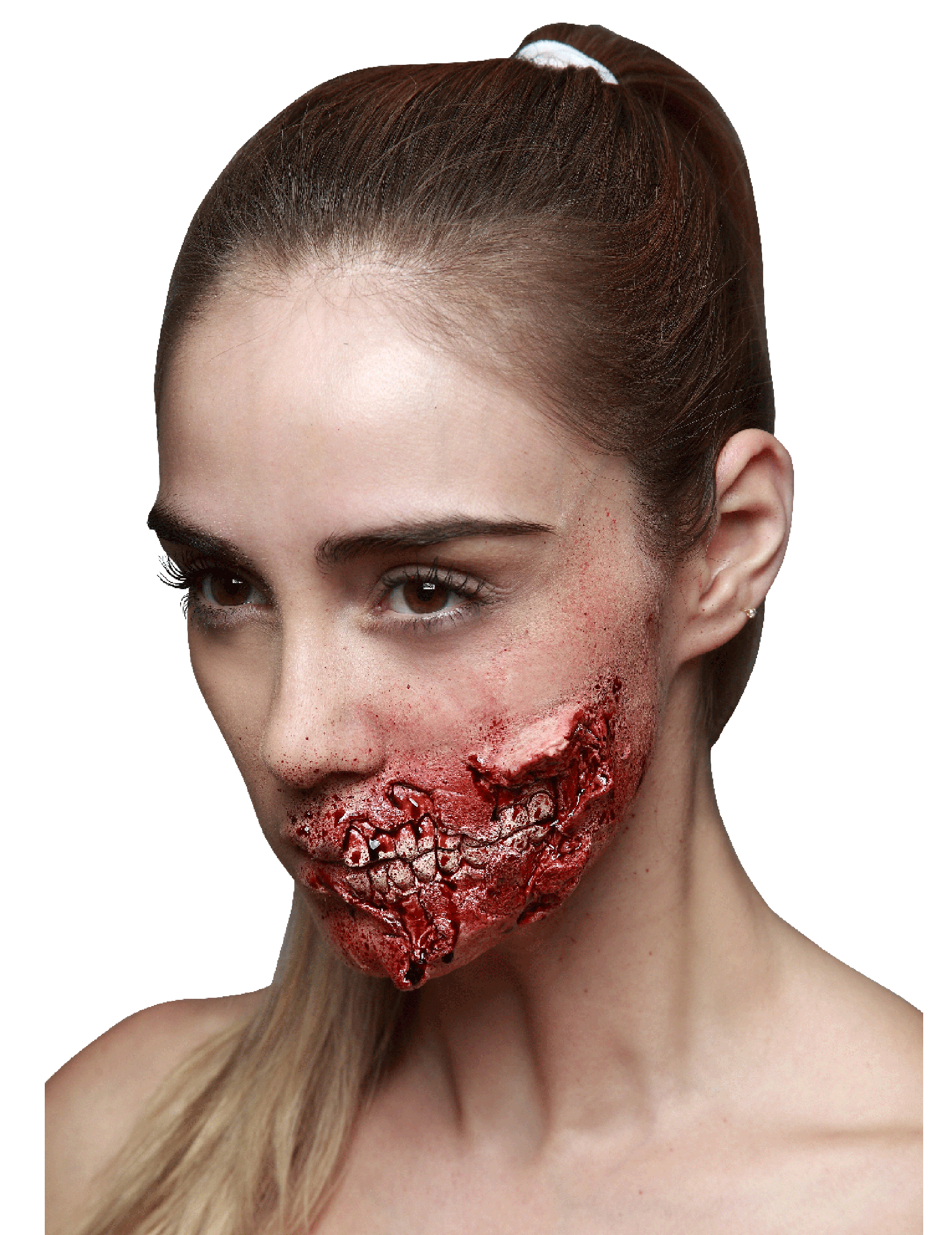 Fausse blessure dents apparentes adulte Halloween