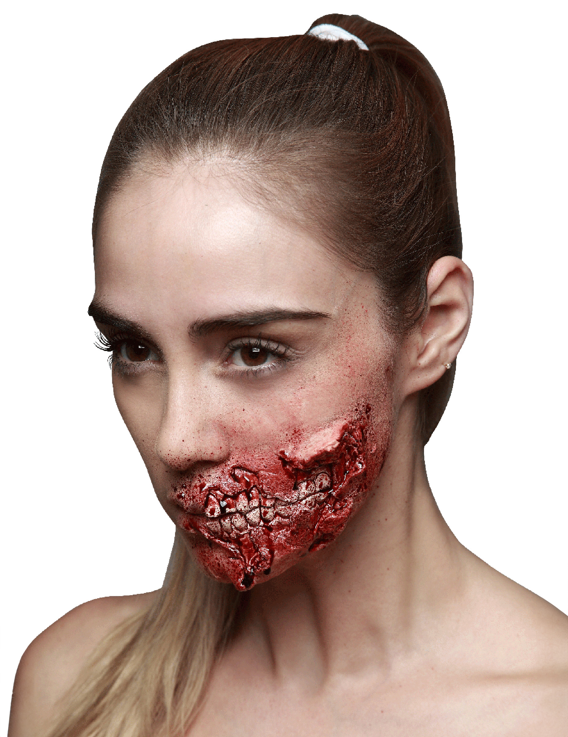 Fausse blessure dents apparentes adulte Halloween