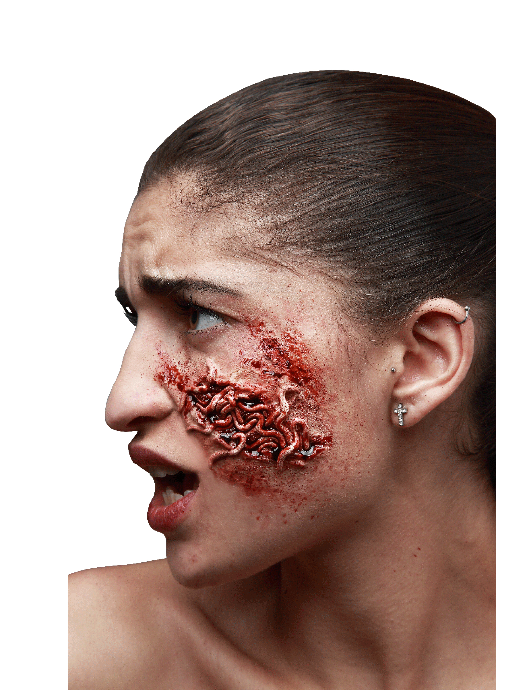 Fausse blessure invasion de vers adulte Halloween