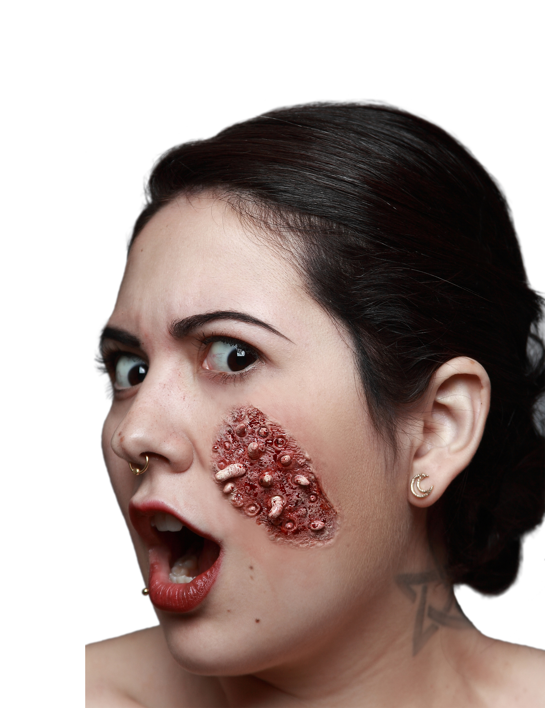 Fausse blessure invasion d'asticots adulte Halloween