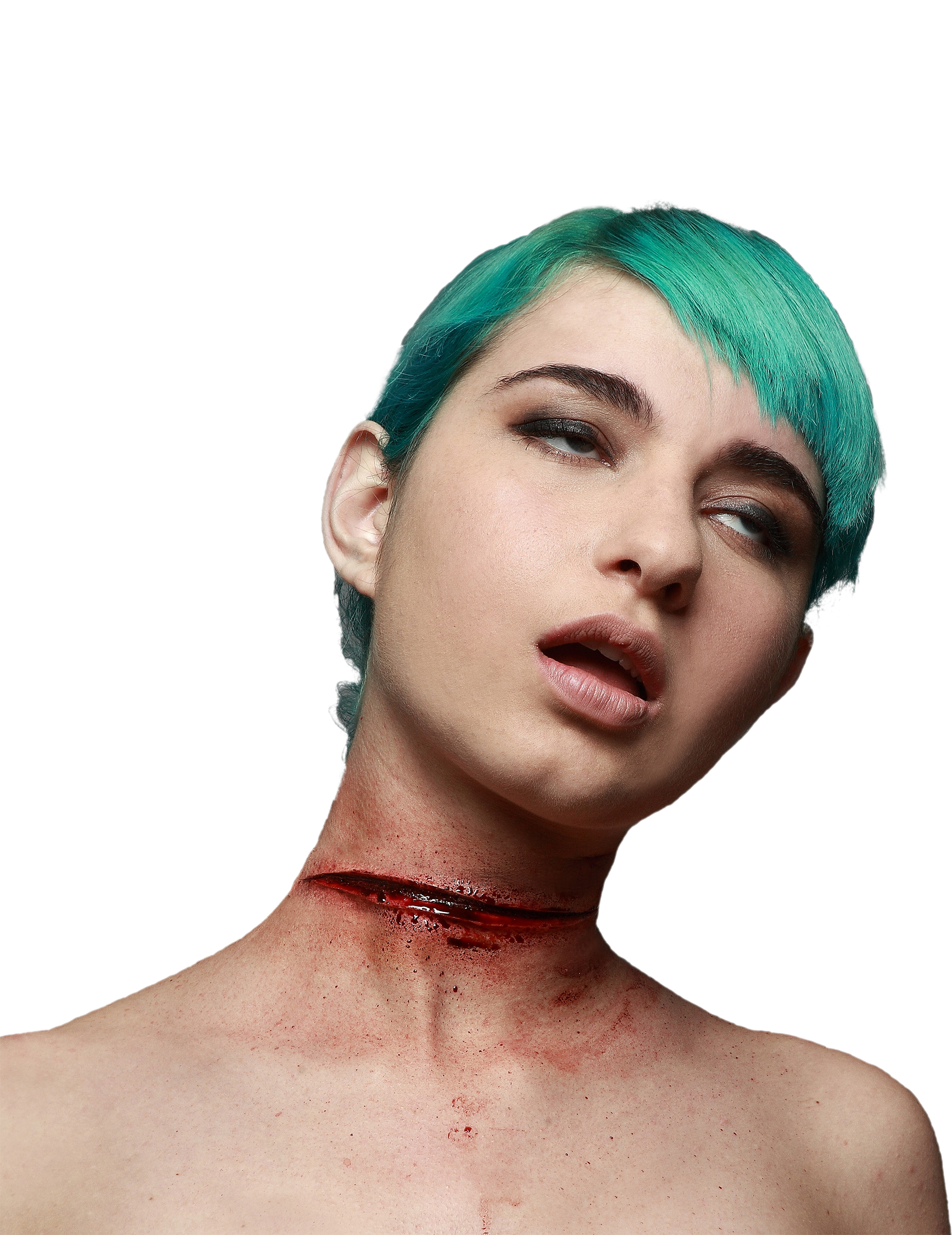 Fausse blessure gorge tranchée adulte Halloween