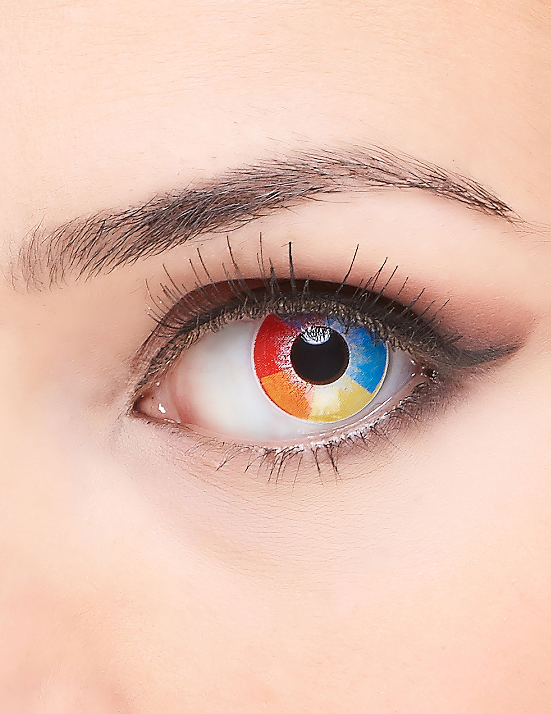 Lentilles de contact fantaisie arc-en-ciel adulte