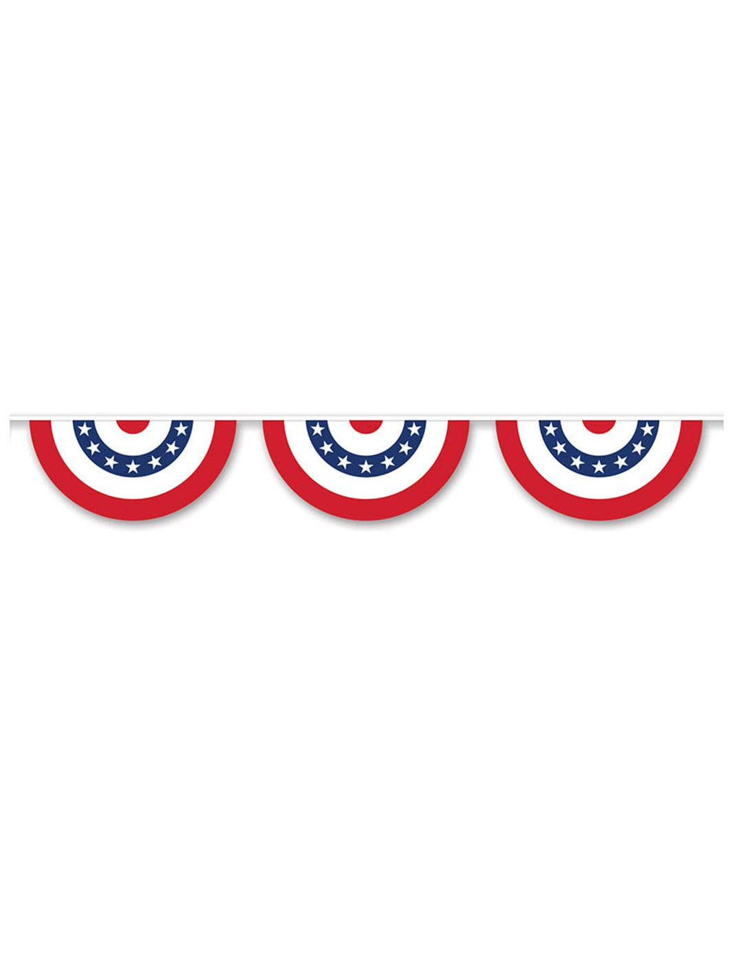 Guirlande en plastique demi cercle USA 3,66 m
