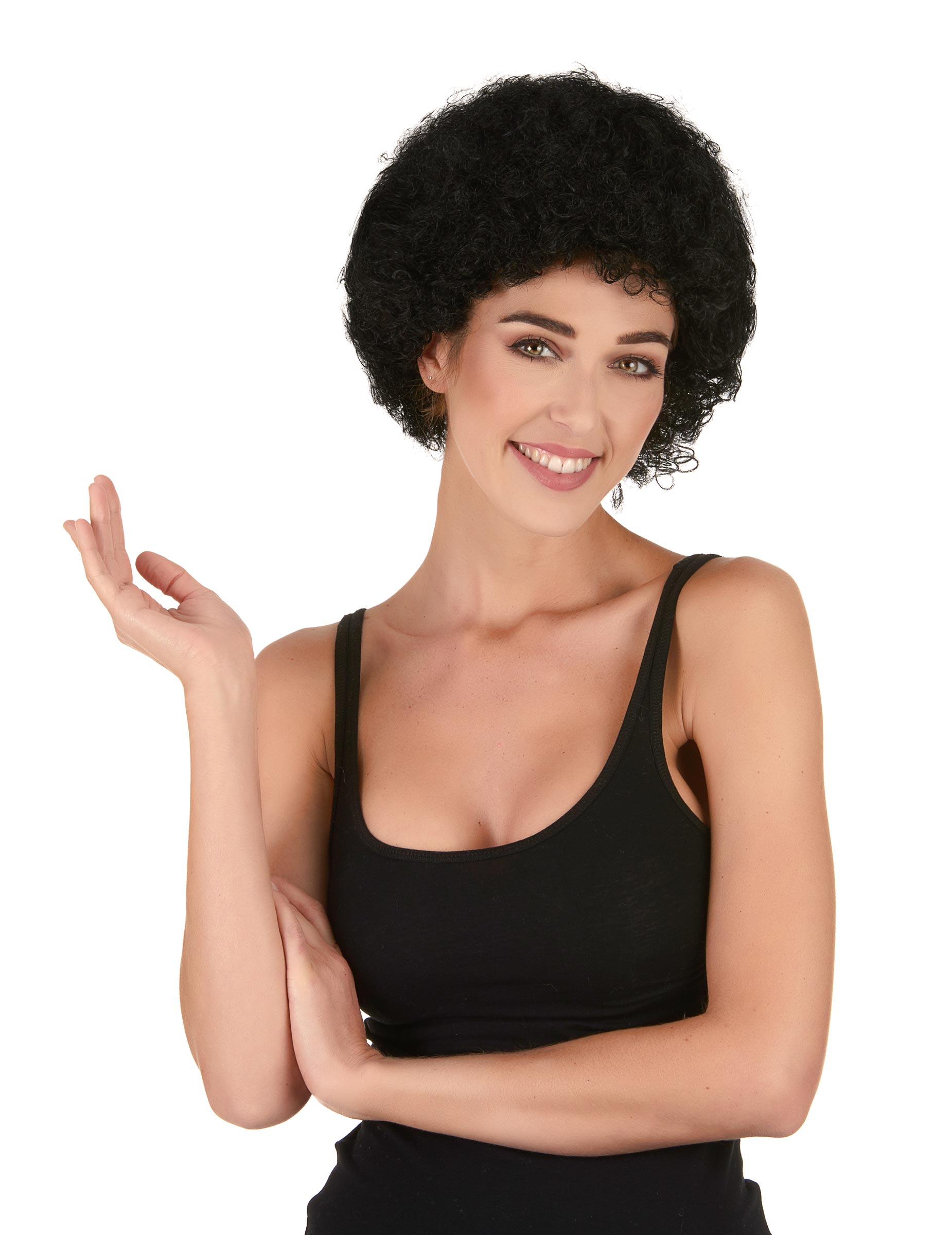 Perruque afro noire standard adulte