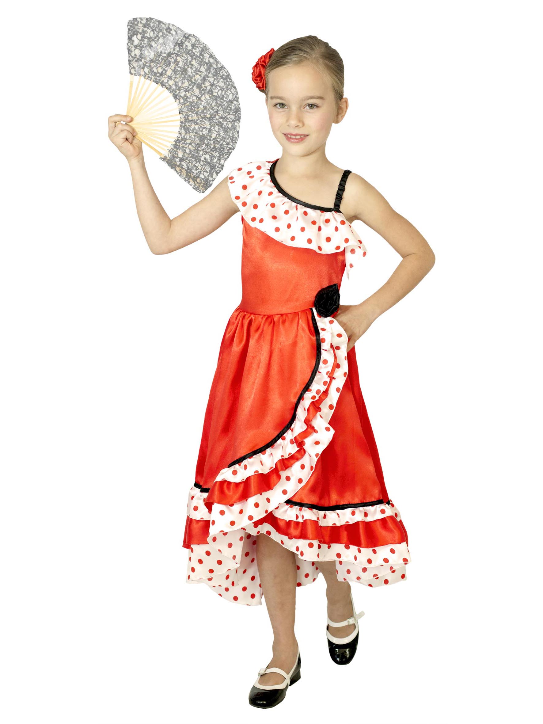 Déguisement danseuse espagnole à pois fille