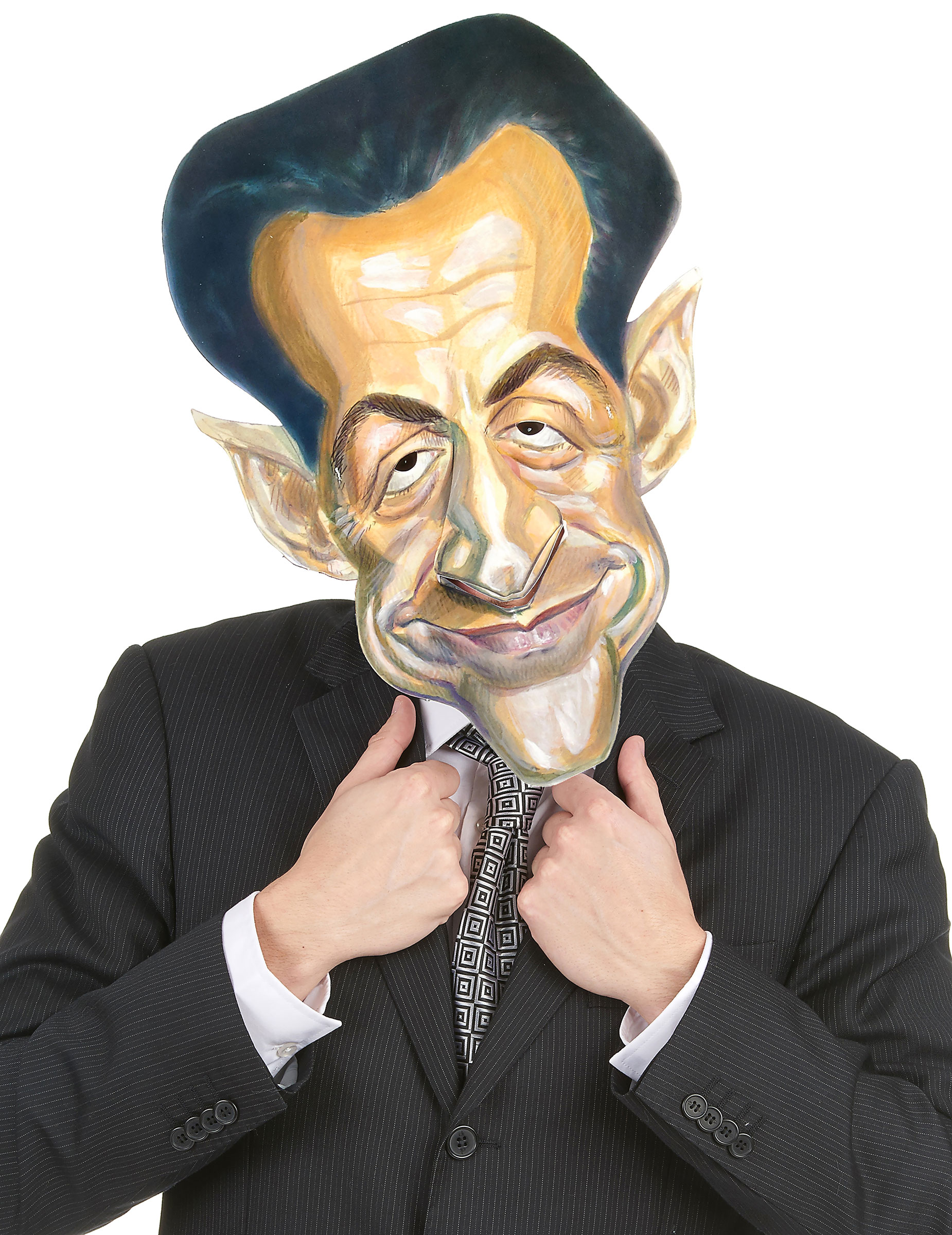 Masque en carton Nicolas Sarkozy adulte