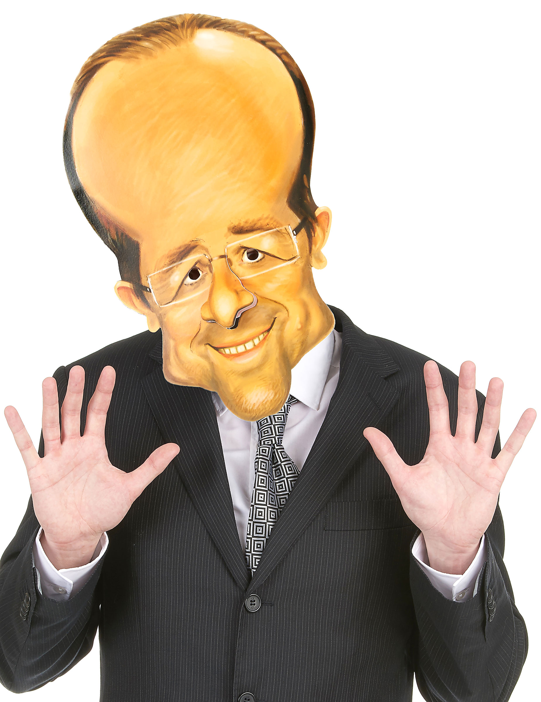 Masque en carton François Hollande adulte