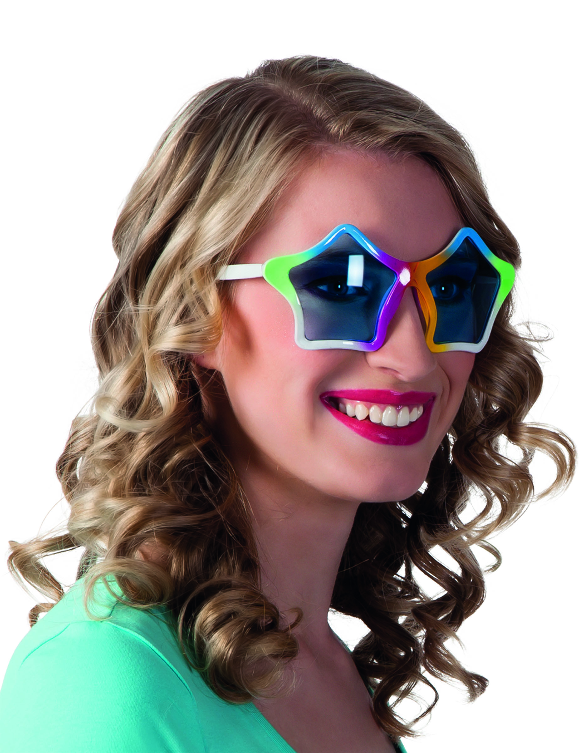 Lunettes étoiles multicolores adulte