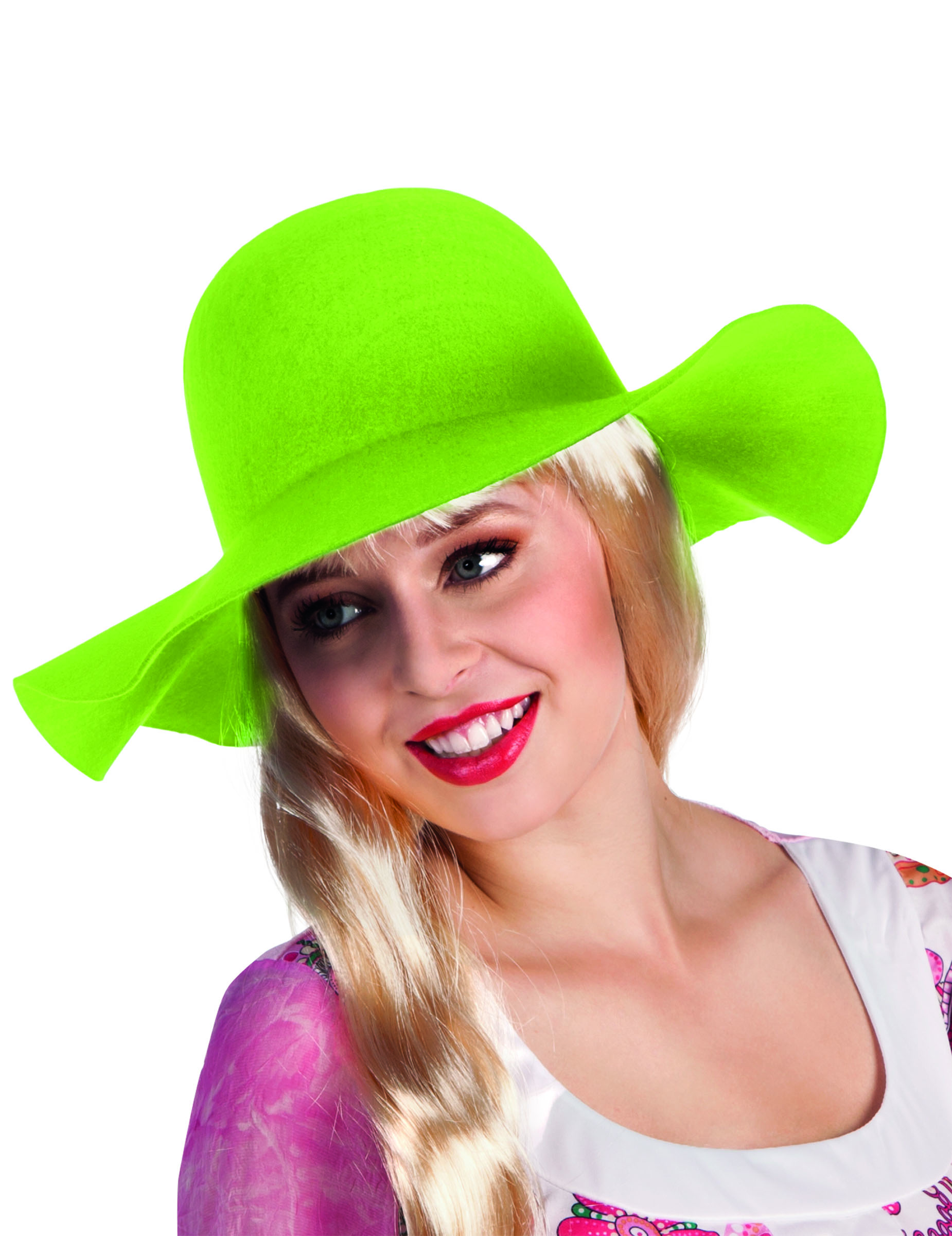 Chapeau estival  vert clair femme