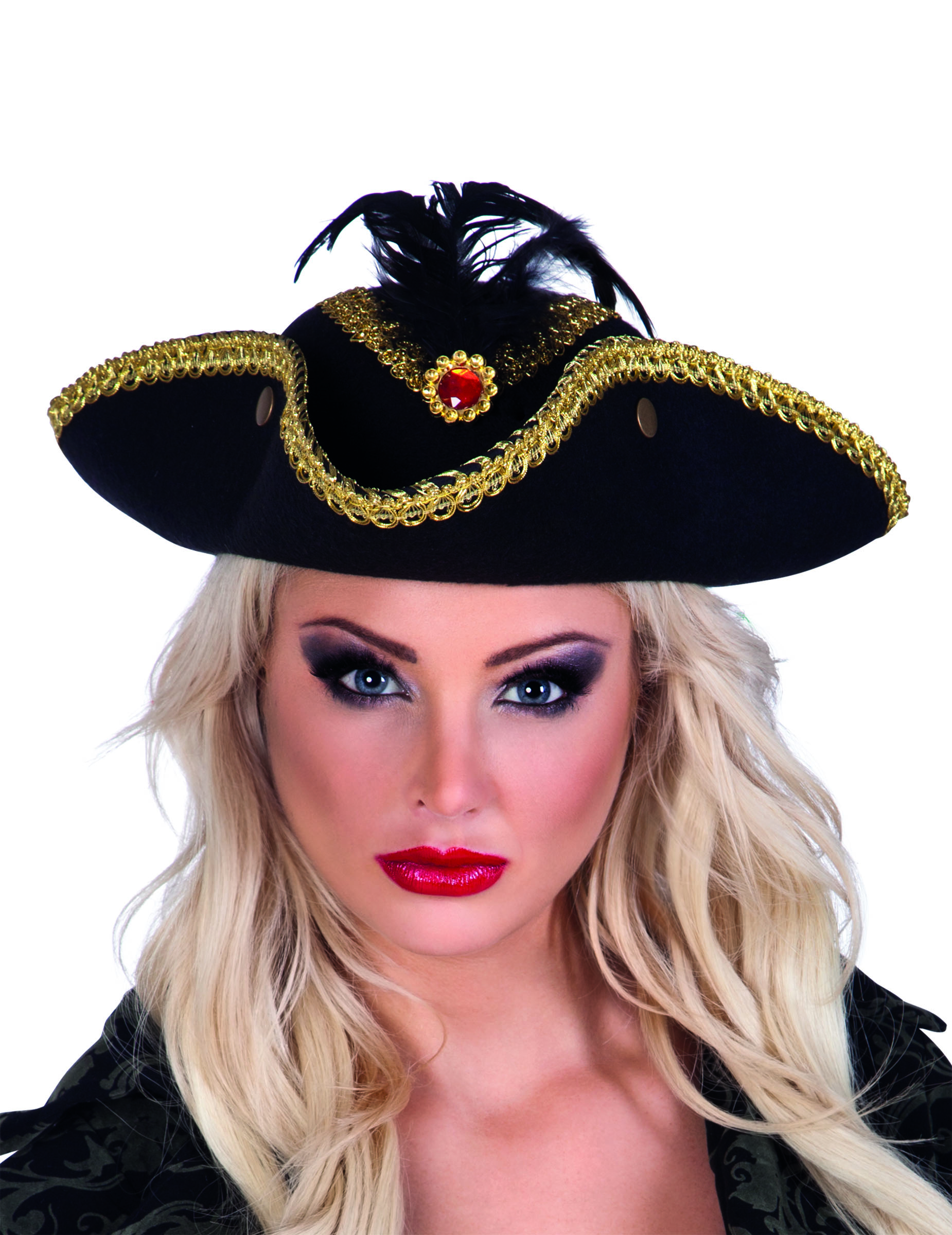 Chapeau tricorne pirate femme