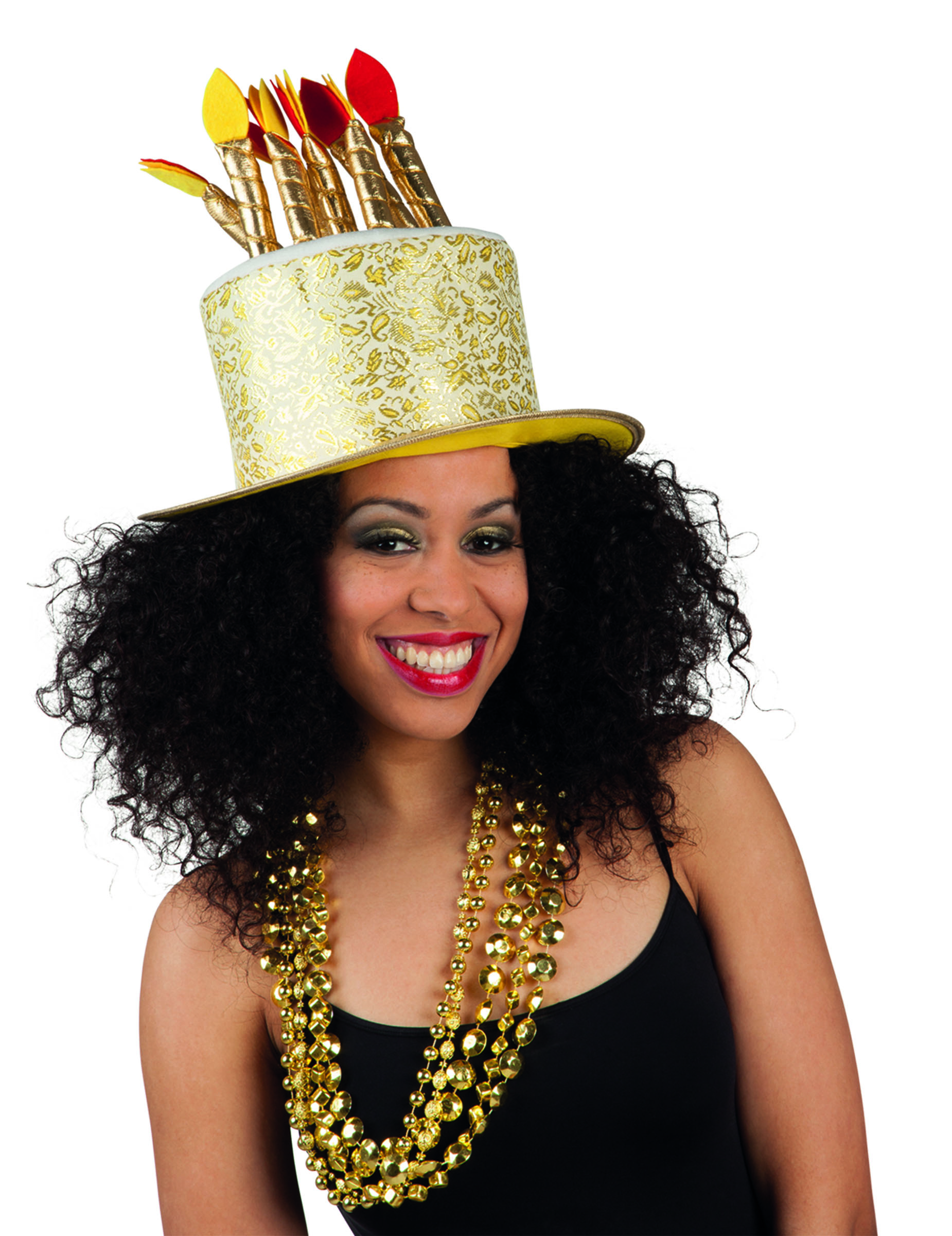 Chapeau anniversaire doré adulte