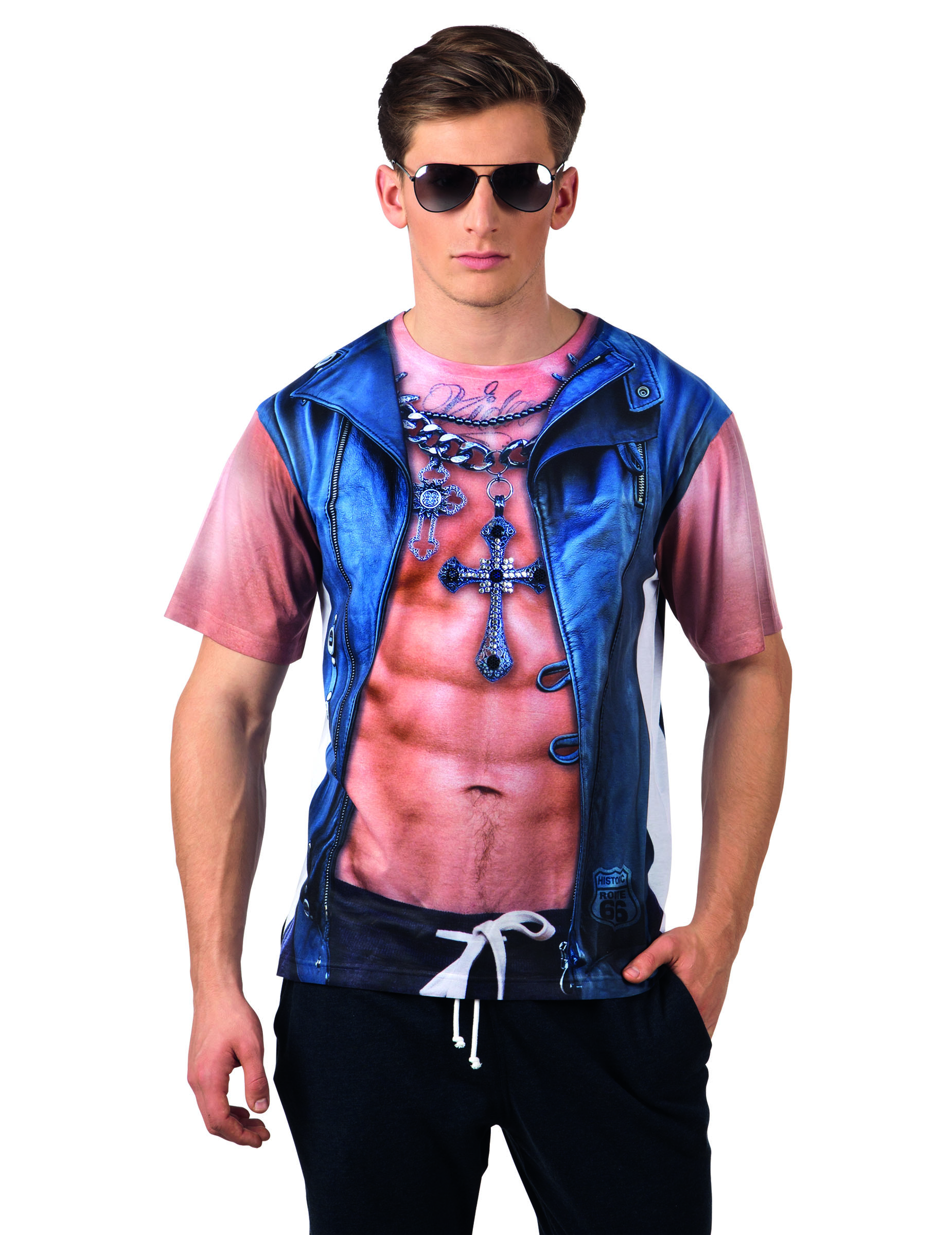 T-shirt motard sexy homme