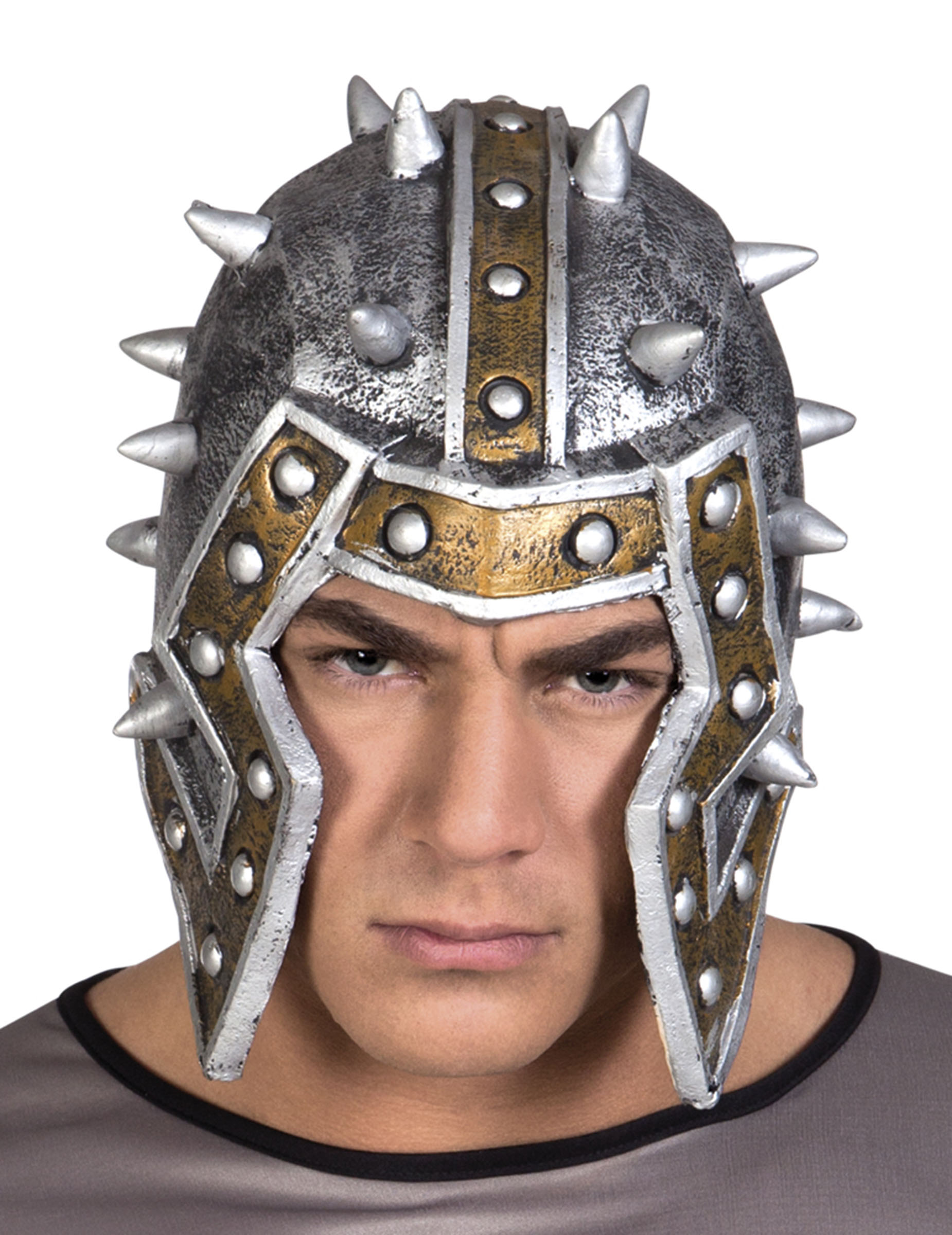 Casque latex chevalier guerrier adulte