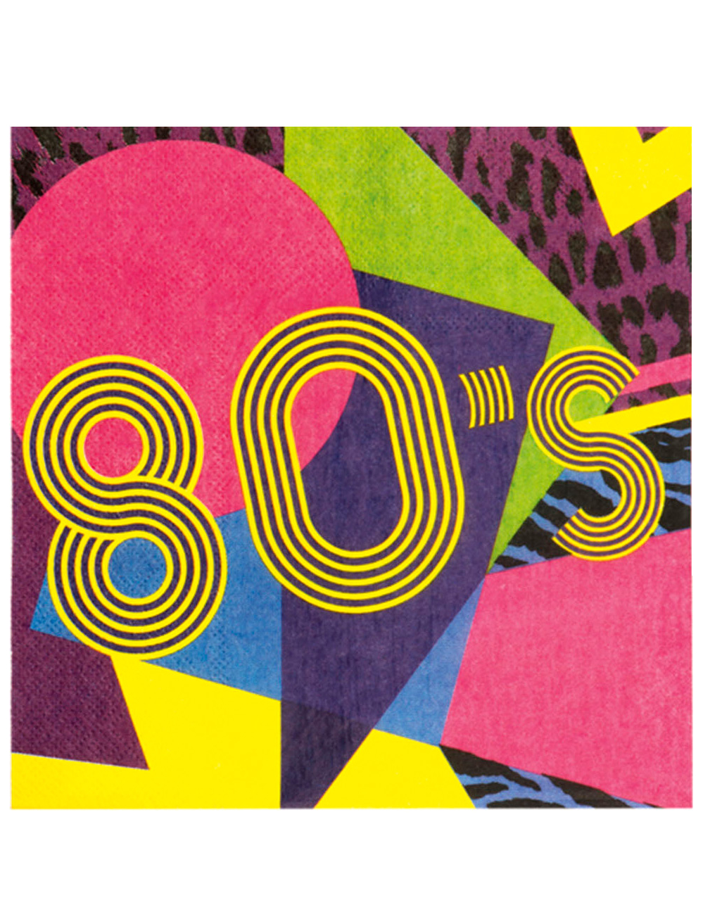12 Serviettes en papier 80's Party 33 x 33 cm