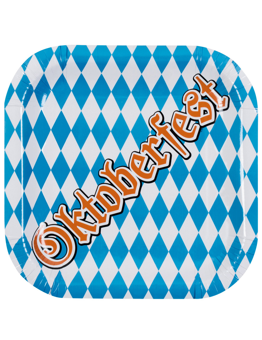 6 Assiettes en carton Oktoberfest 25 cm
