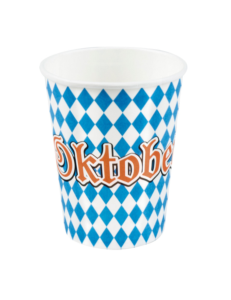 6 Gobelets en carton Oktoberfest 250 ml