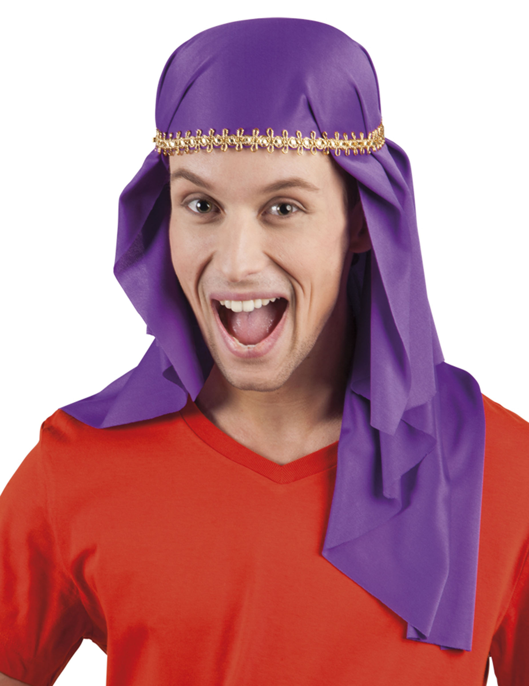 Coiffe émir arabe violette adulte