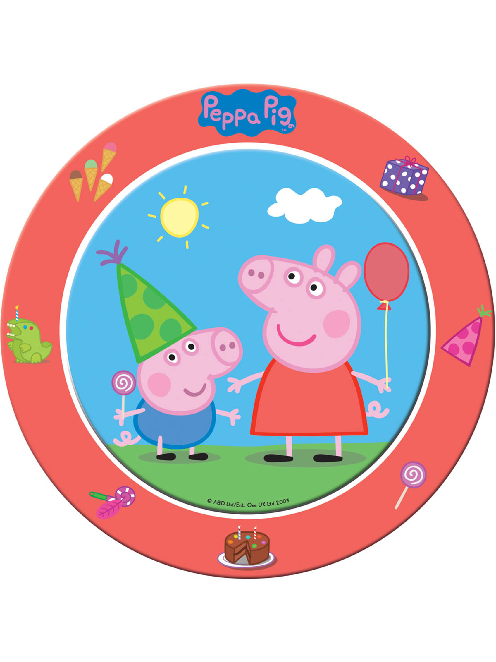 8 Assiettes en carton Peppa et George Peppa Pig 23 cm