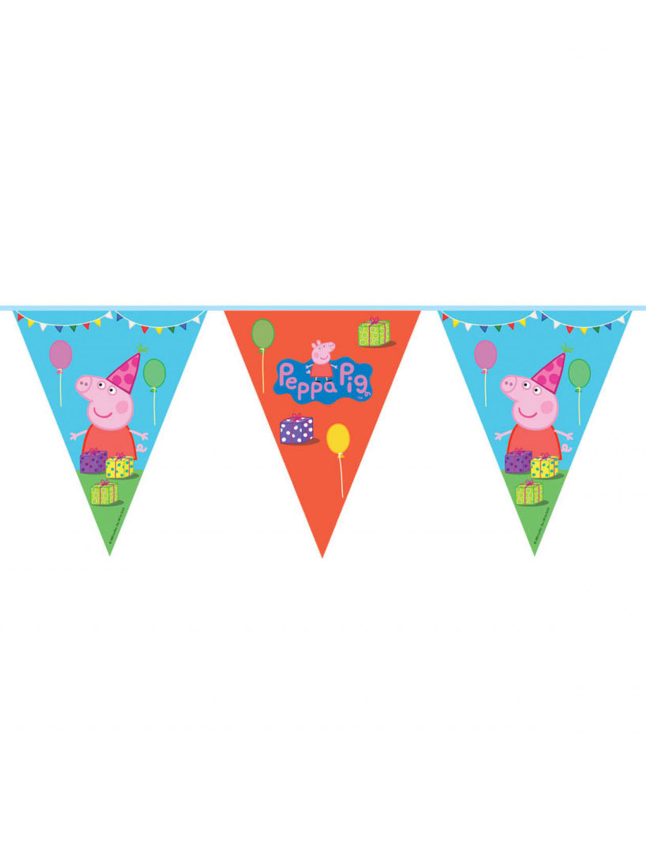 Guirlande fanions plastique Peppa Pig 10 m