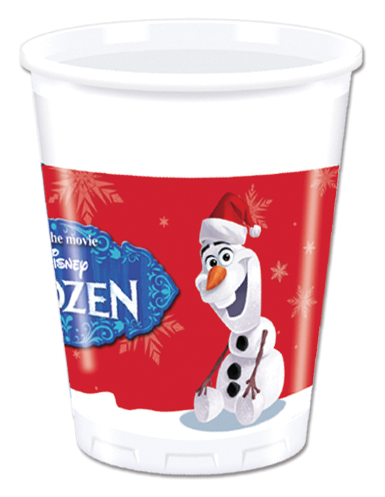 8 Gobelets en plastique Olaf Christmas 200ml