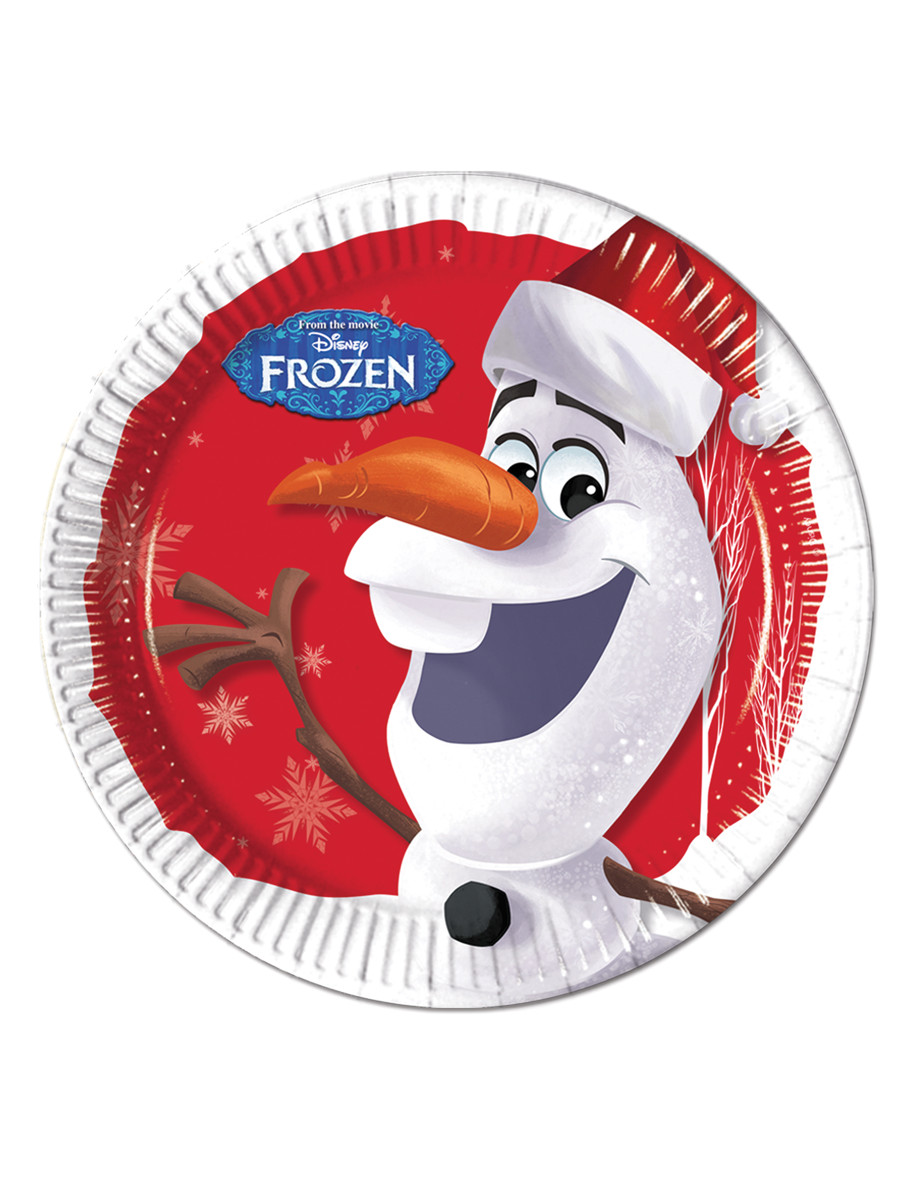 8 Assiettes en carton Olaf Christmas  23 cm