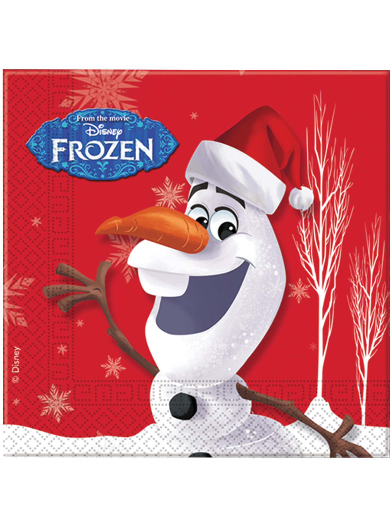 20 Serviettes en papier Olaf Christmas