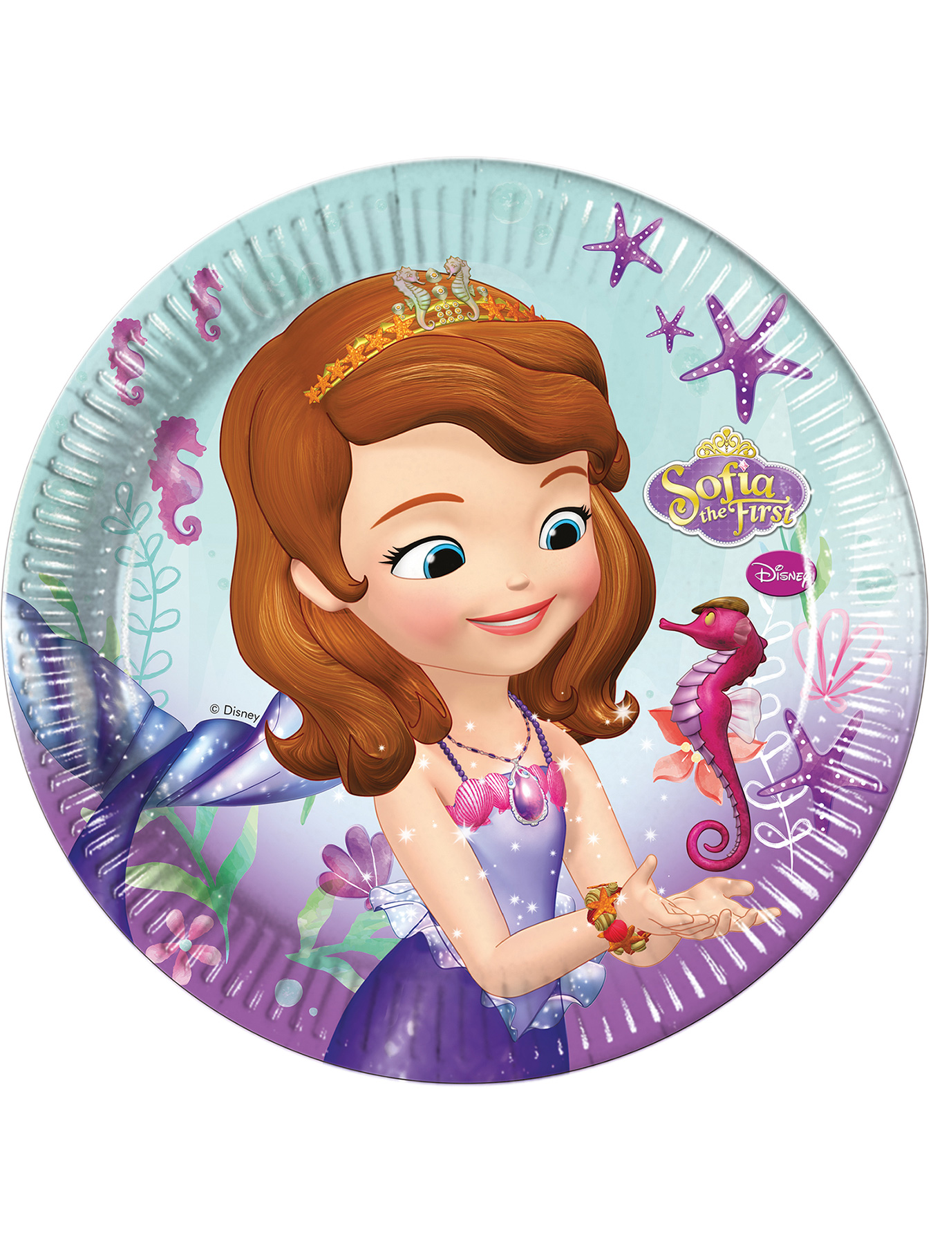 8 Assiettes en carton Princesse Sofia 23 cm
