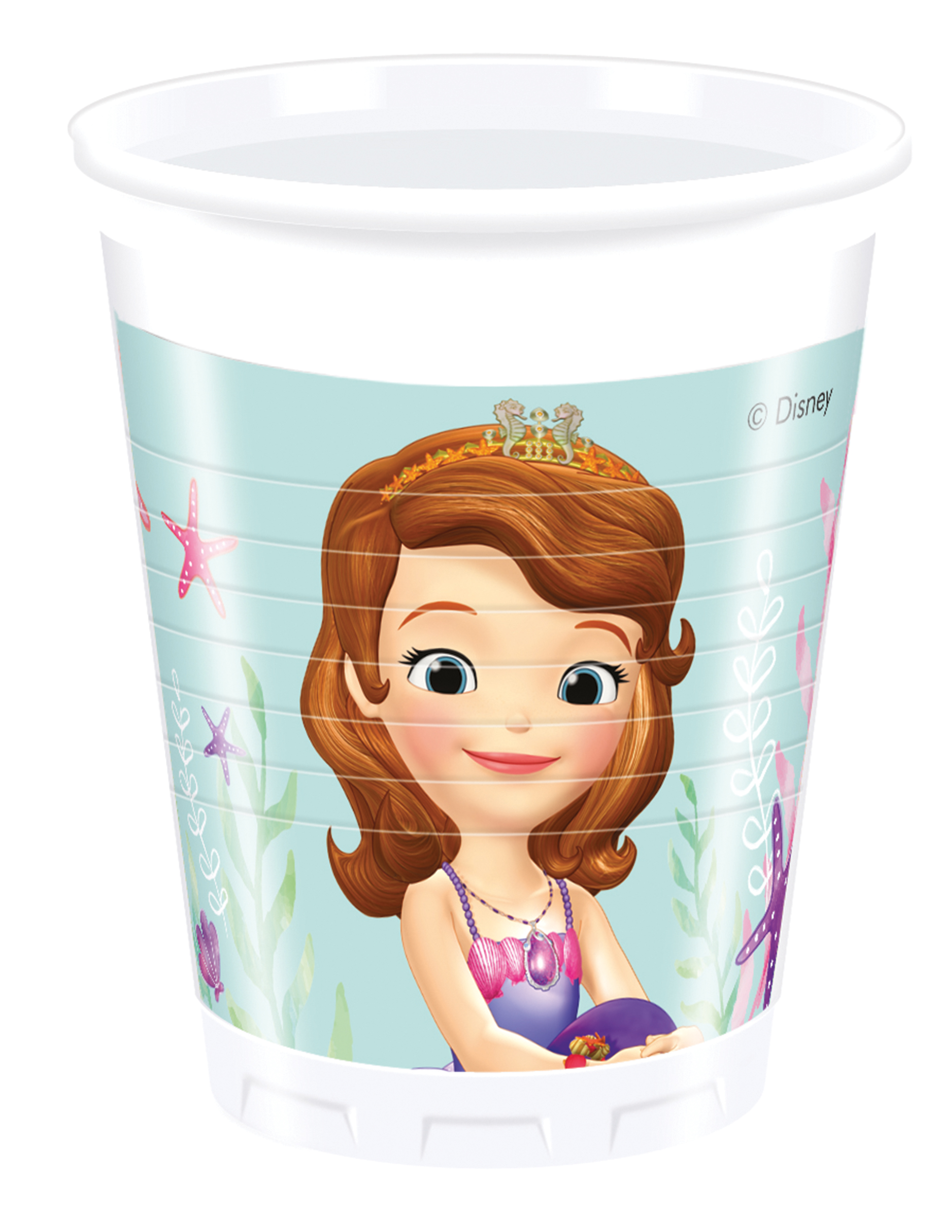 8 Gobelets en plastique Princesse Sofia 200 ml
