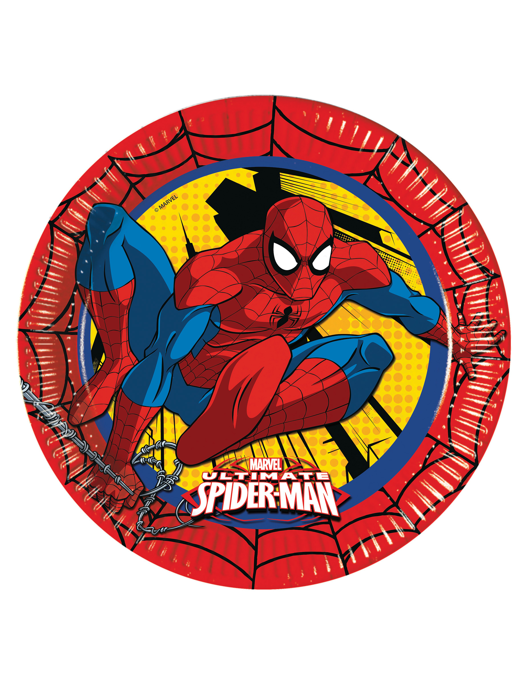8 Assiettes en carton Ultimate Spiderman 23 cm