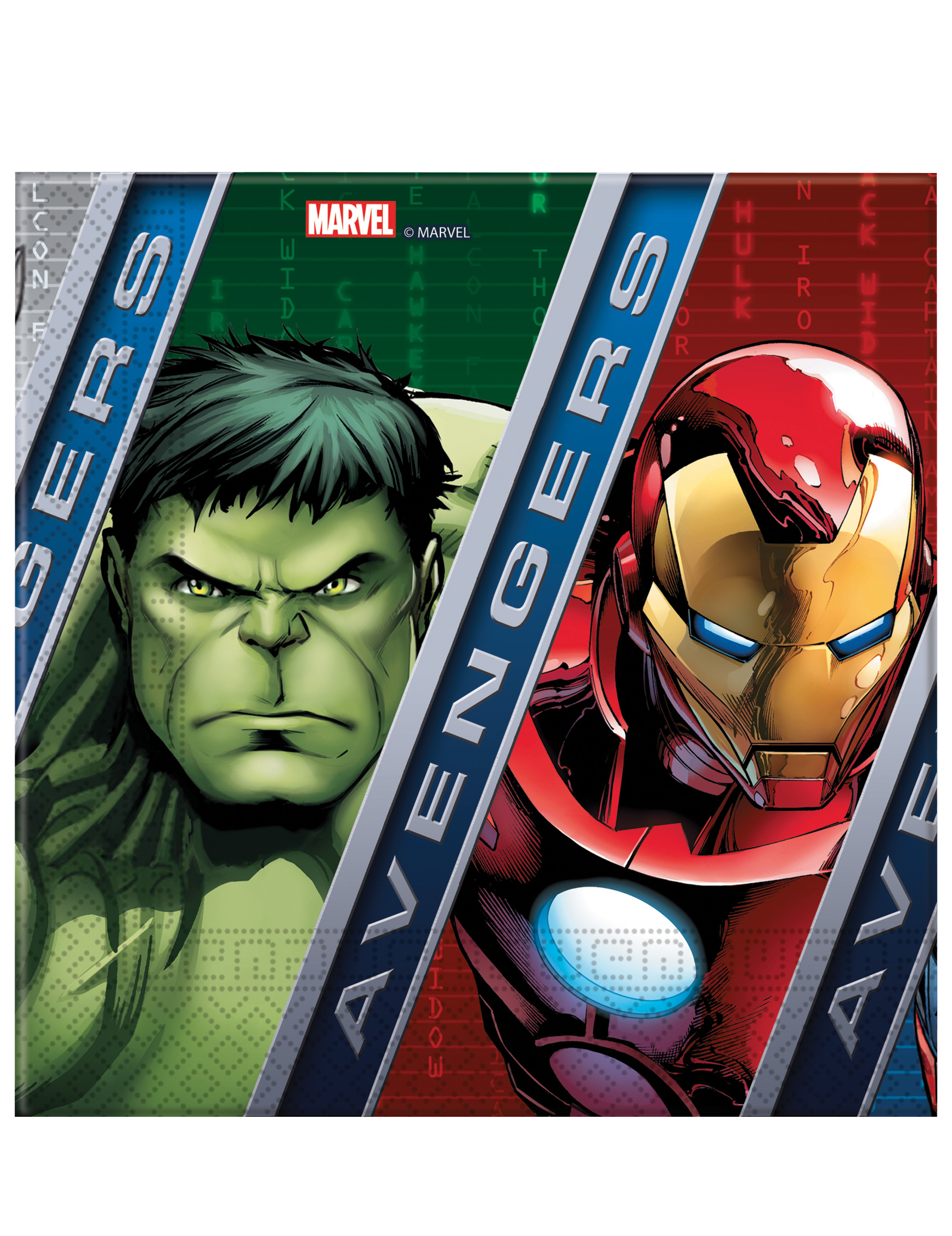 20 Serviettes en papier Avengers Power 33 cm