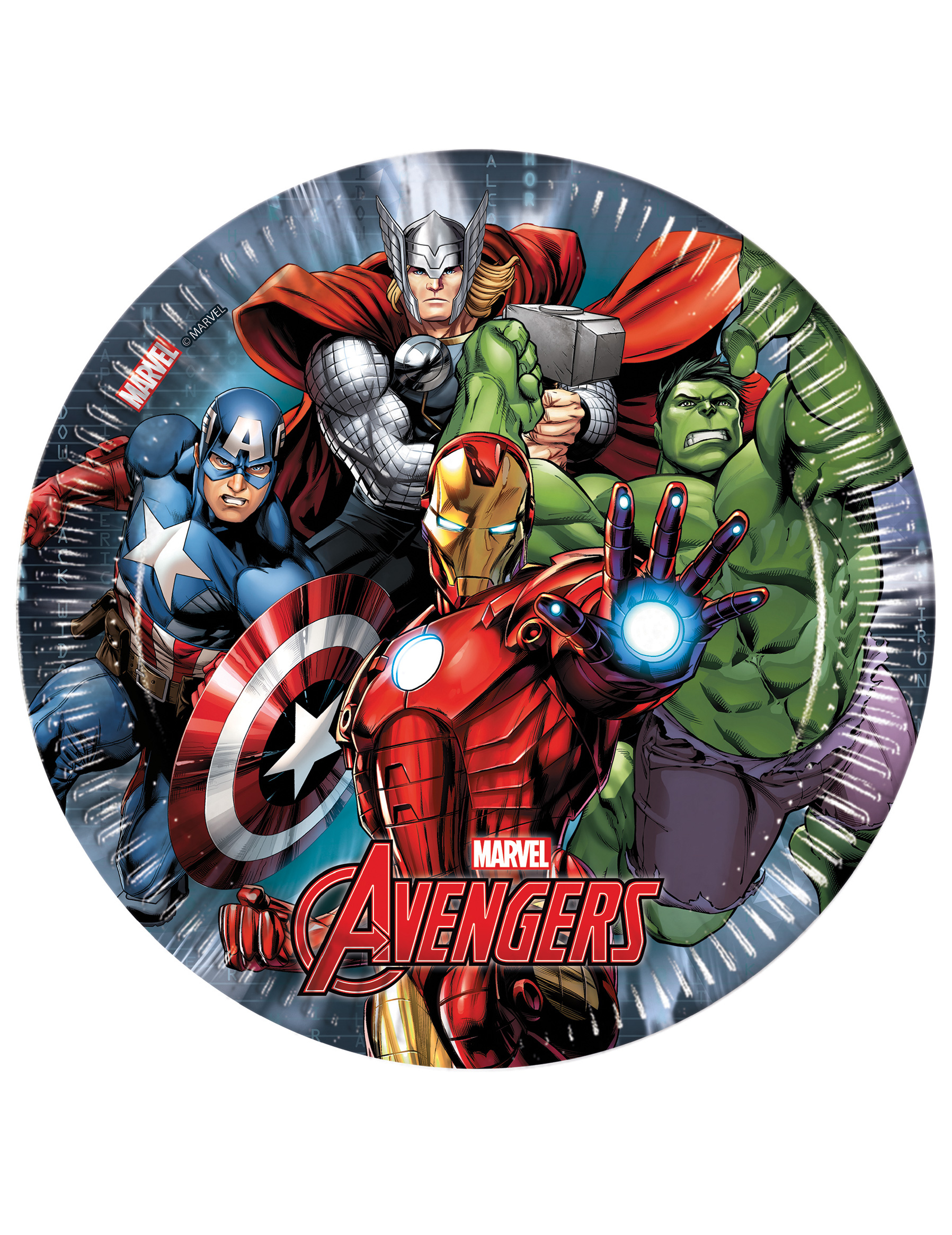8 Assiettes en carton Avengers Power 23 cm