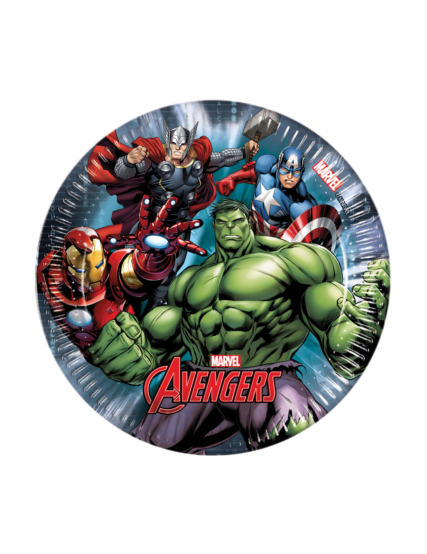 8 Petites Assiettes Avengers Power 19.5 cm