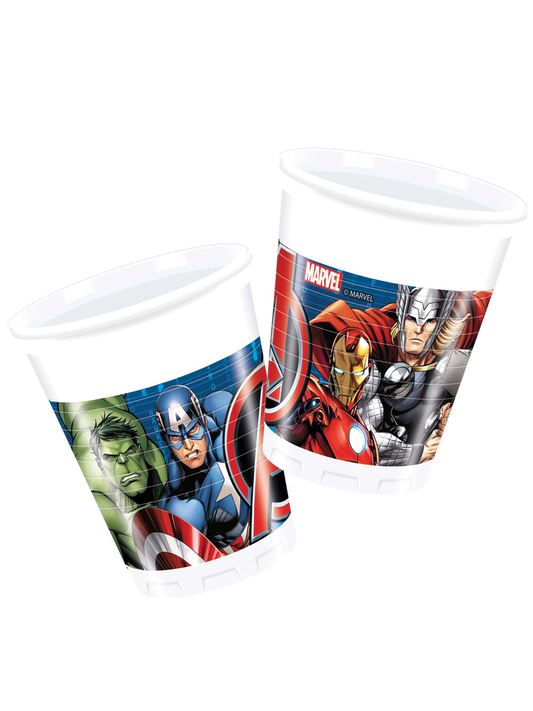 8 Gobelets en plastique Avengers Power 200 ml