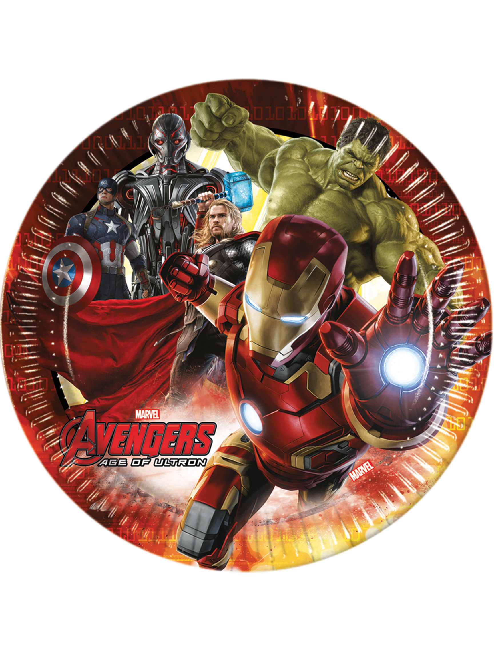 8 Assiettes en carton Avengers l'Ère d'Ultron 23 cm