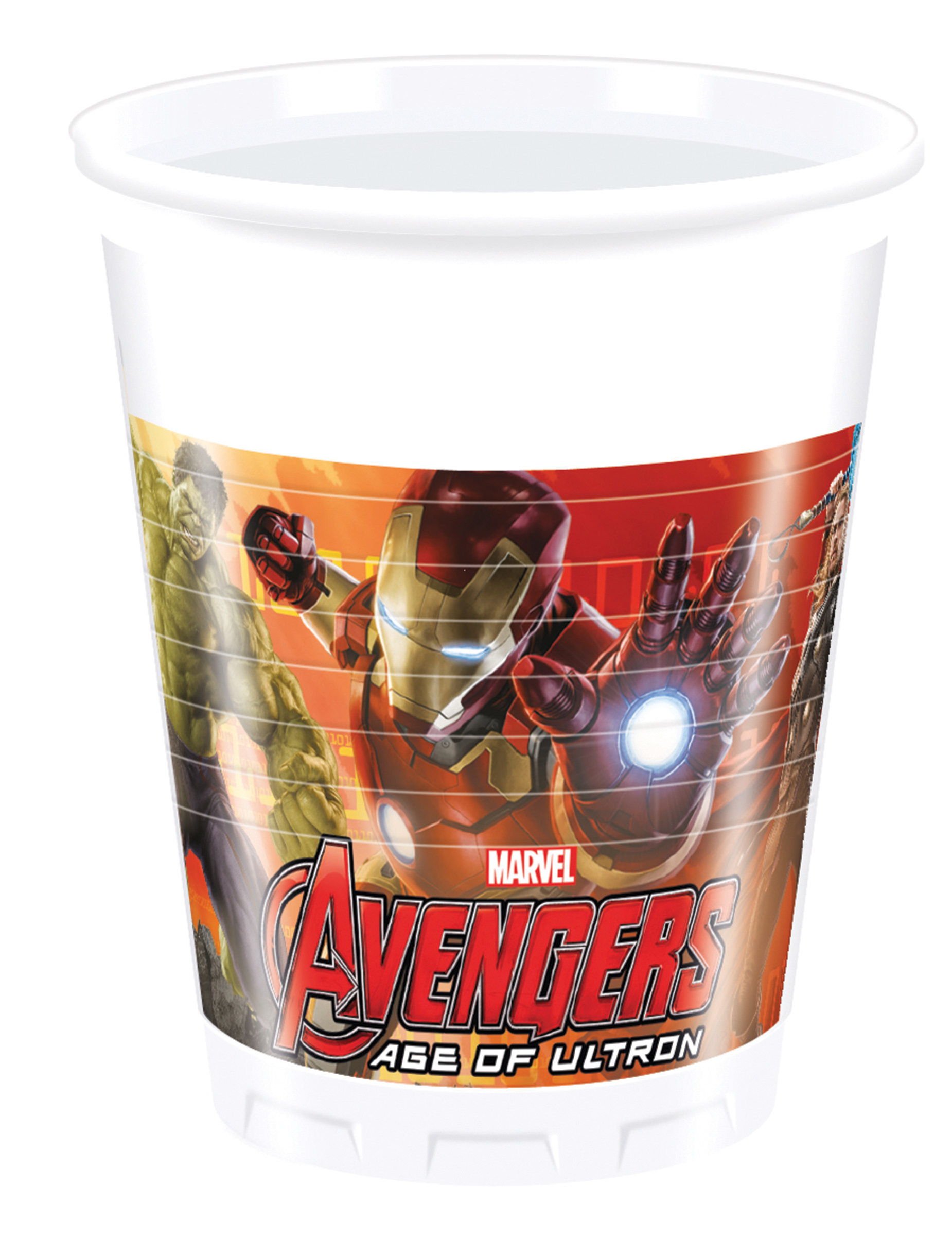 8 Gobelets en plastique Avengers l'Ère d'Ultron 200ml