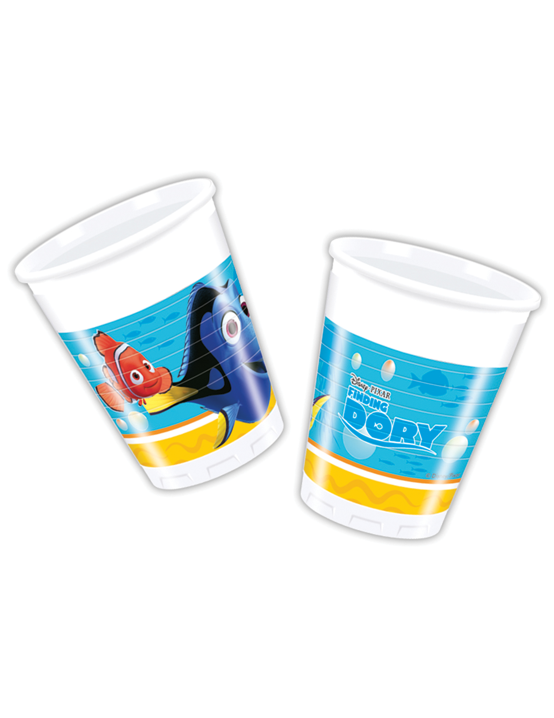 8 Gobelets en plastique Dory 200 ml