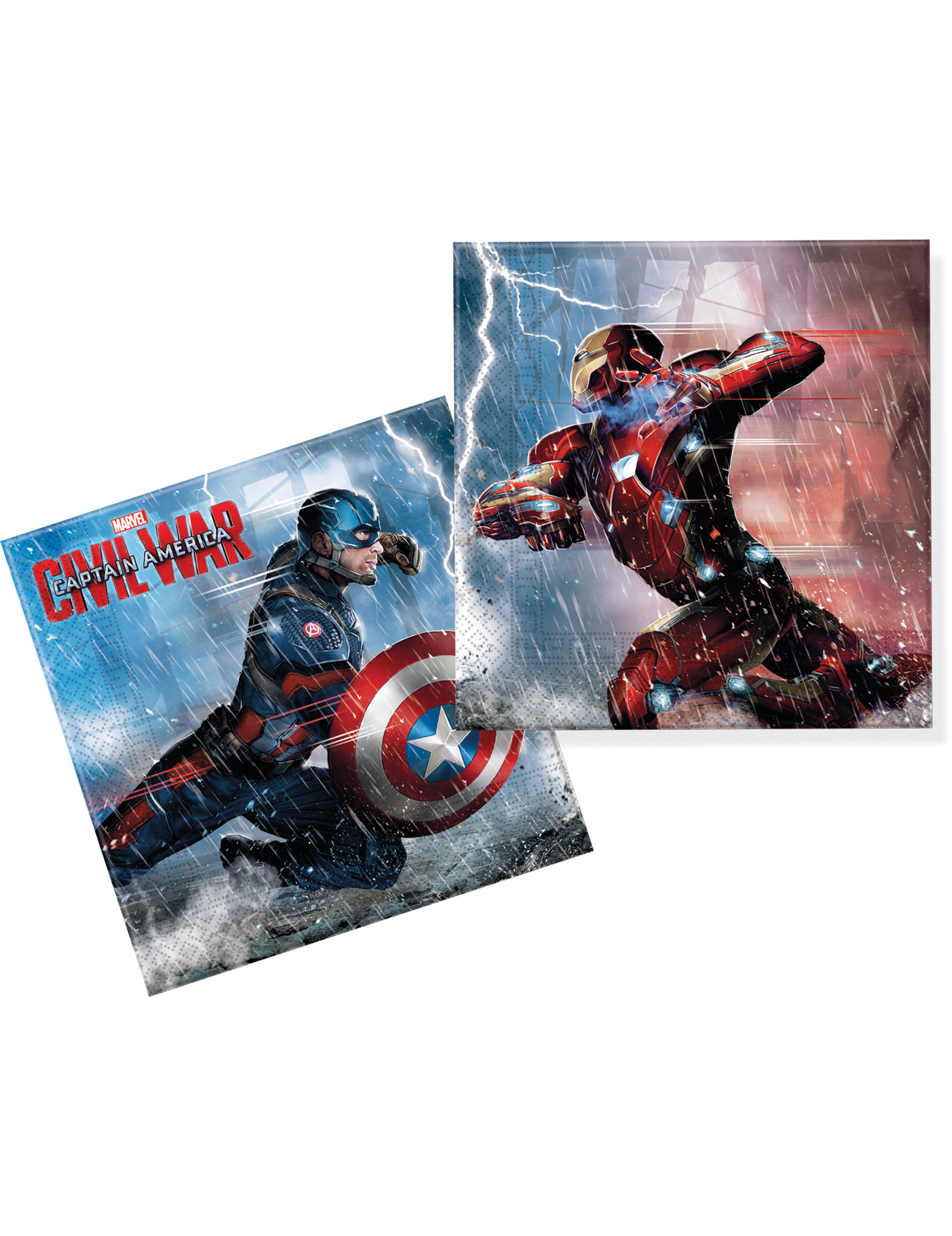 20 Serviettes en papier Captain America Civil War