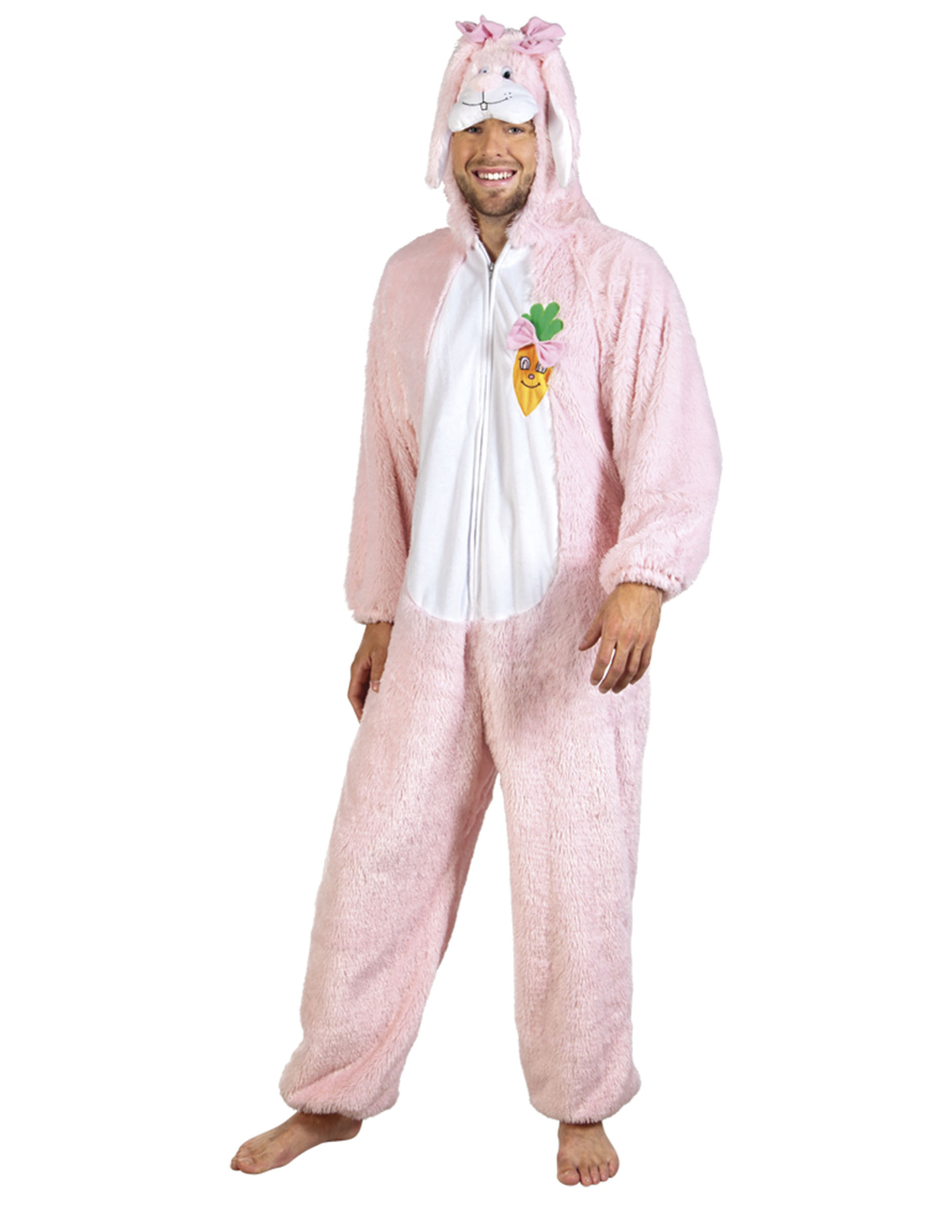 Déguisement lapin rose luxe adulte