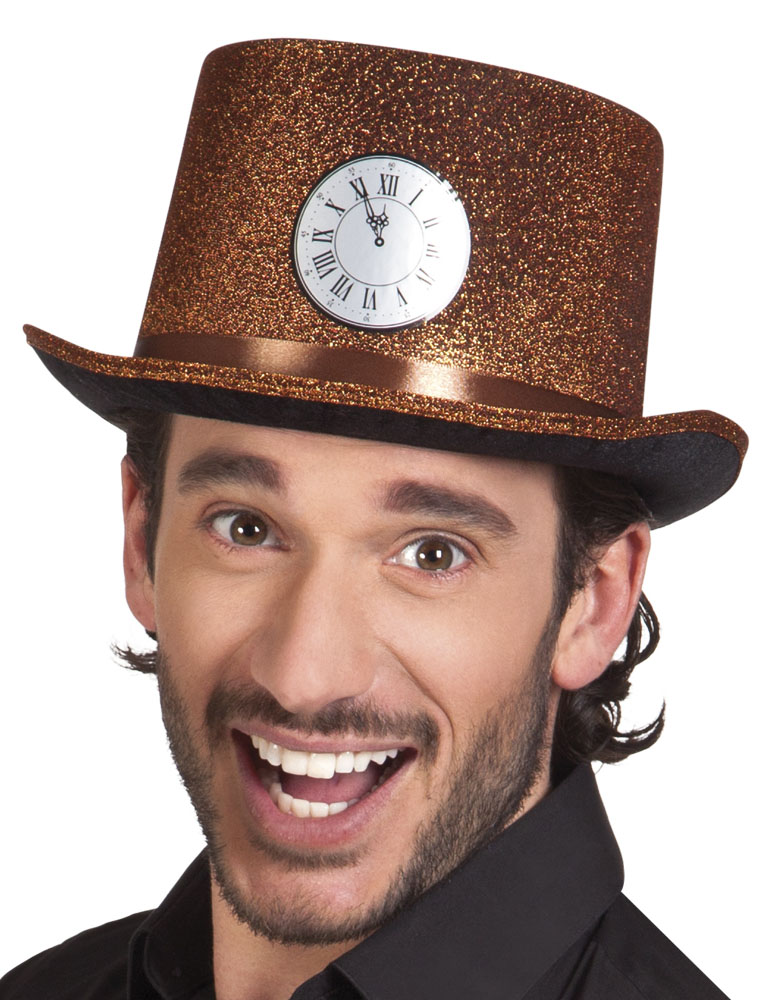 Chapeau haut de forme cuivré adulte