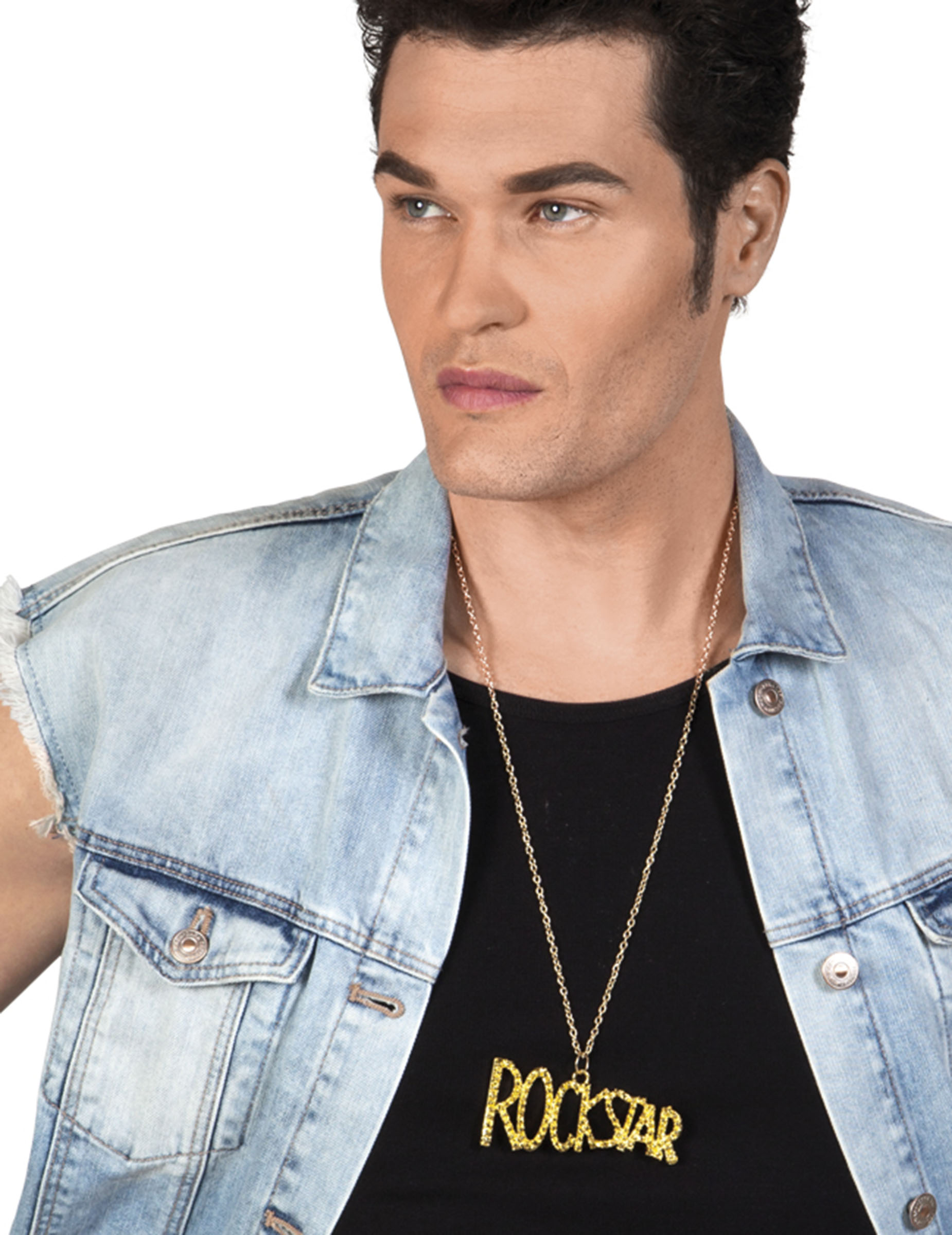 Collier rock star doré adulte