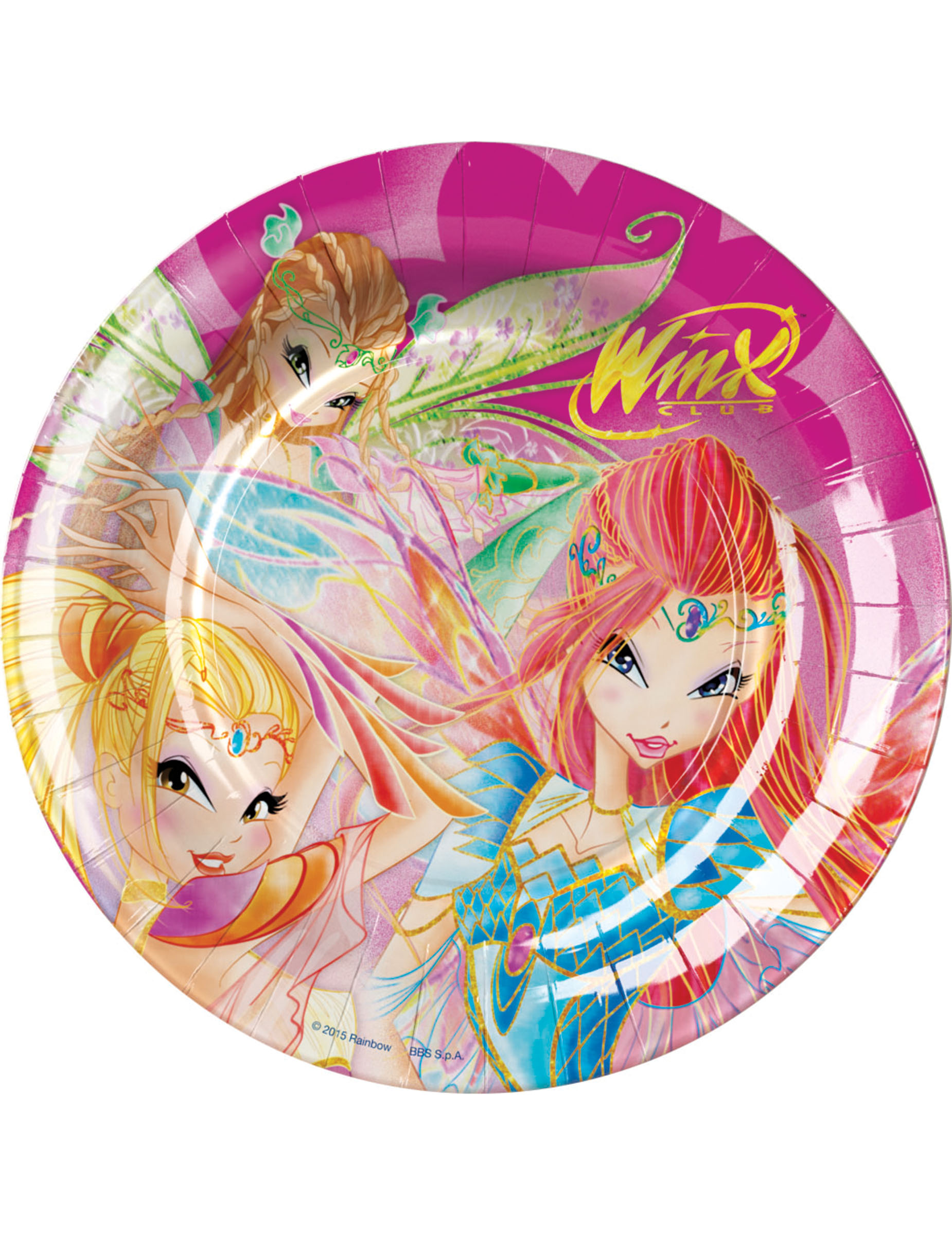 8 Assiettes en carton Winx Club 23 cm