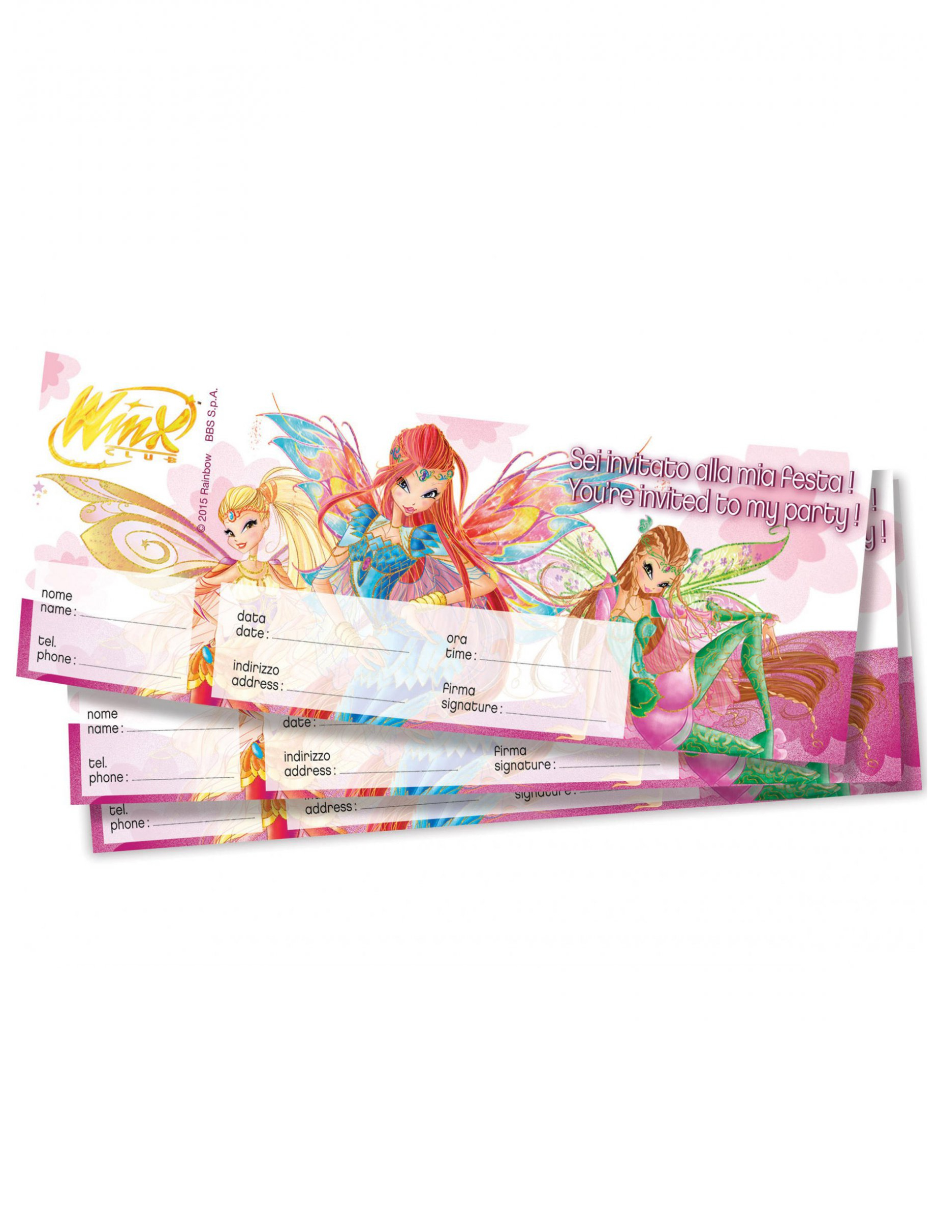 20 Billets d'invitation Winx Club