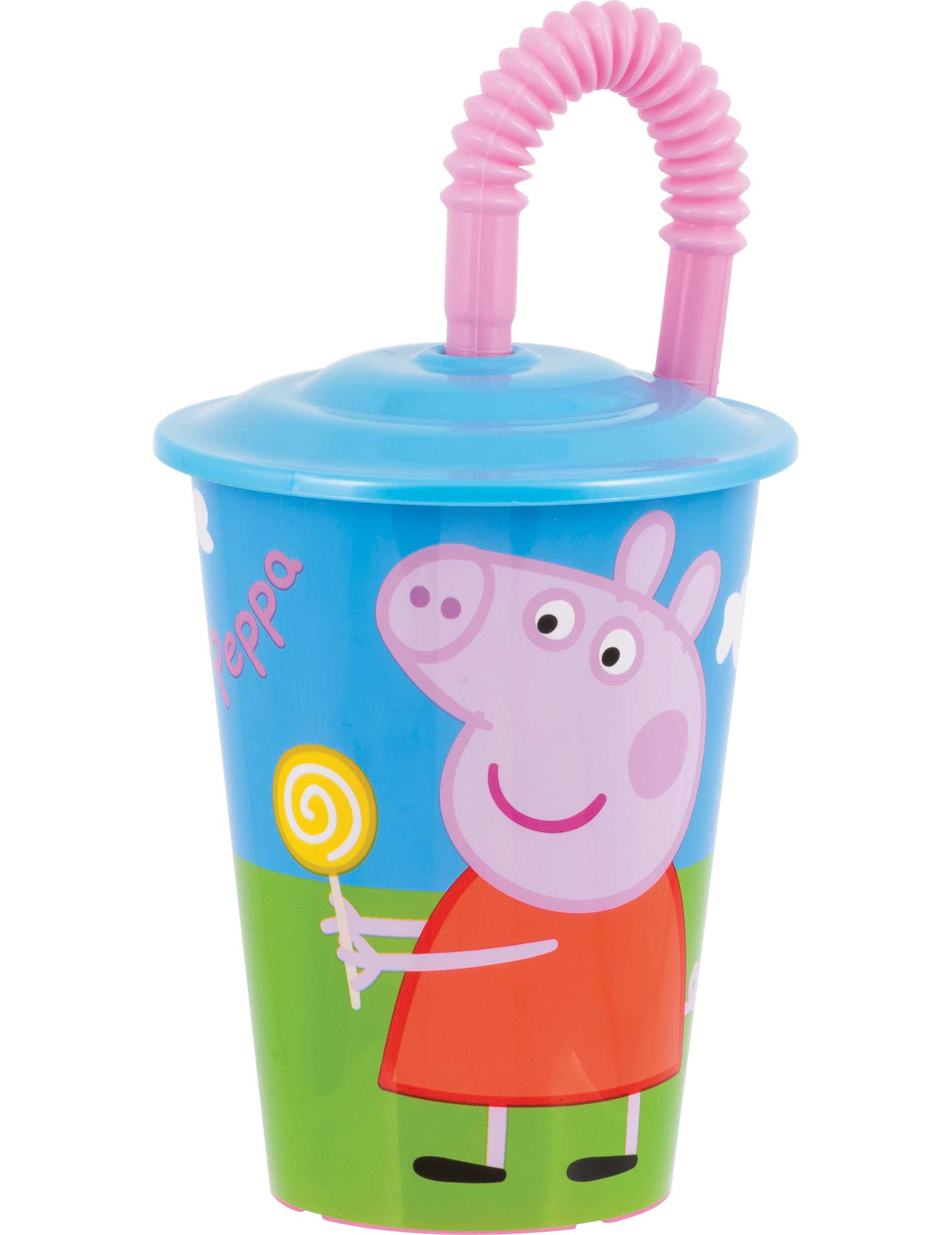 Verre avec paille Peppa Pig